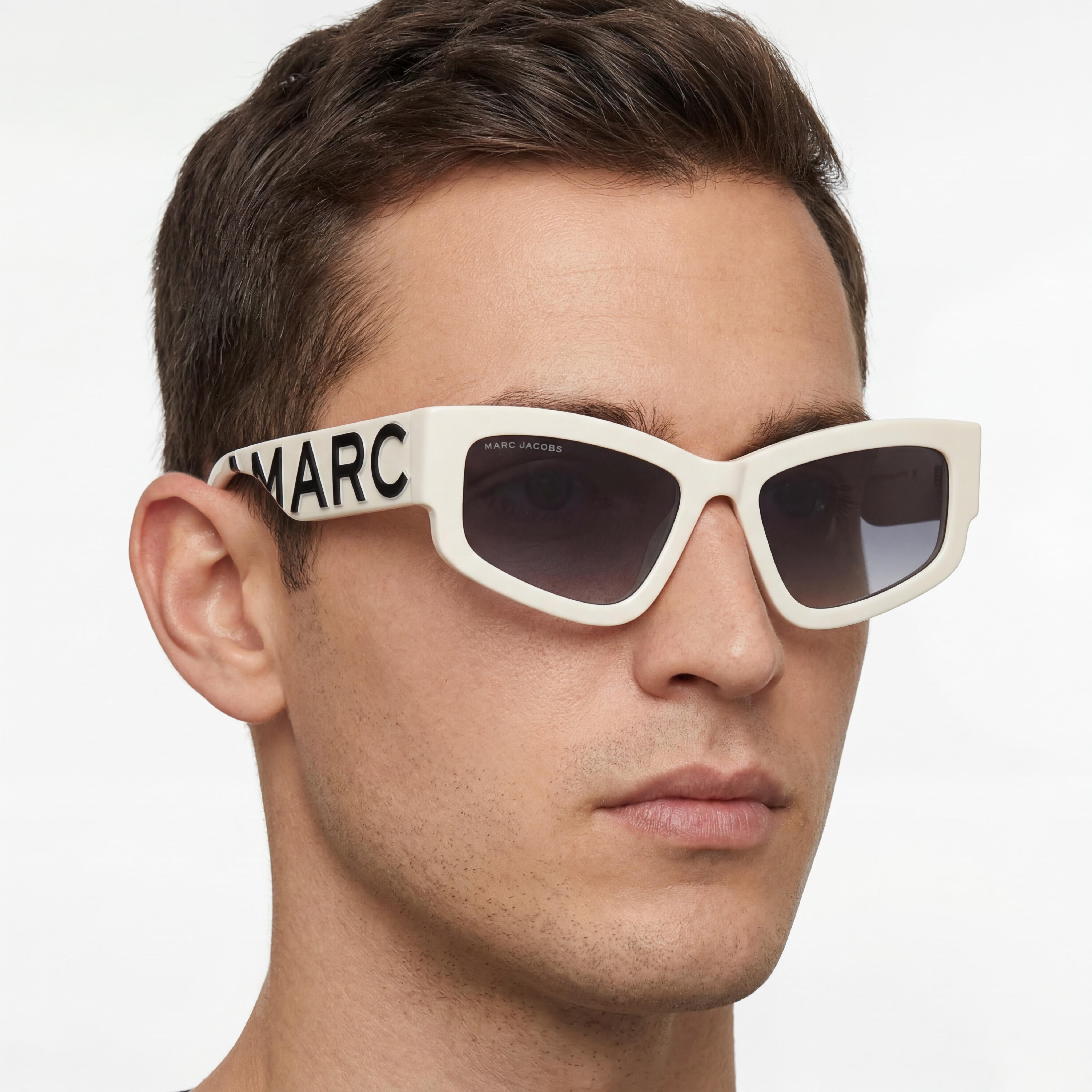 Marc Jacobs MARC 796/S Men's Casual Polyamide Frame Beige Black Dark Grey Shaded Non-Polarized 55mm Sunglasses, Photo 4