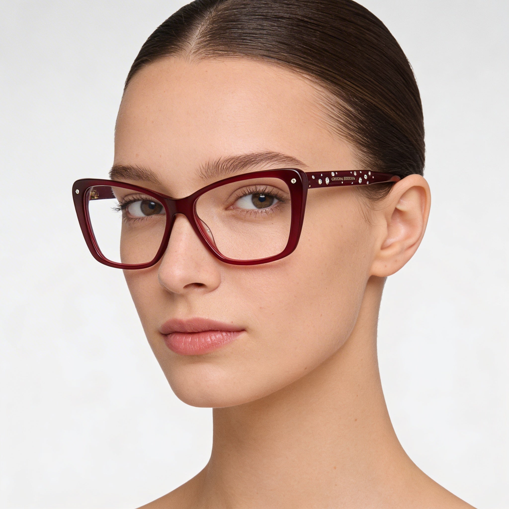 Carolina Herrera Her 0149 Women's Multicolored Plastic Frame Eyewear with Burgundy Lenses 53mm, Photo 4