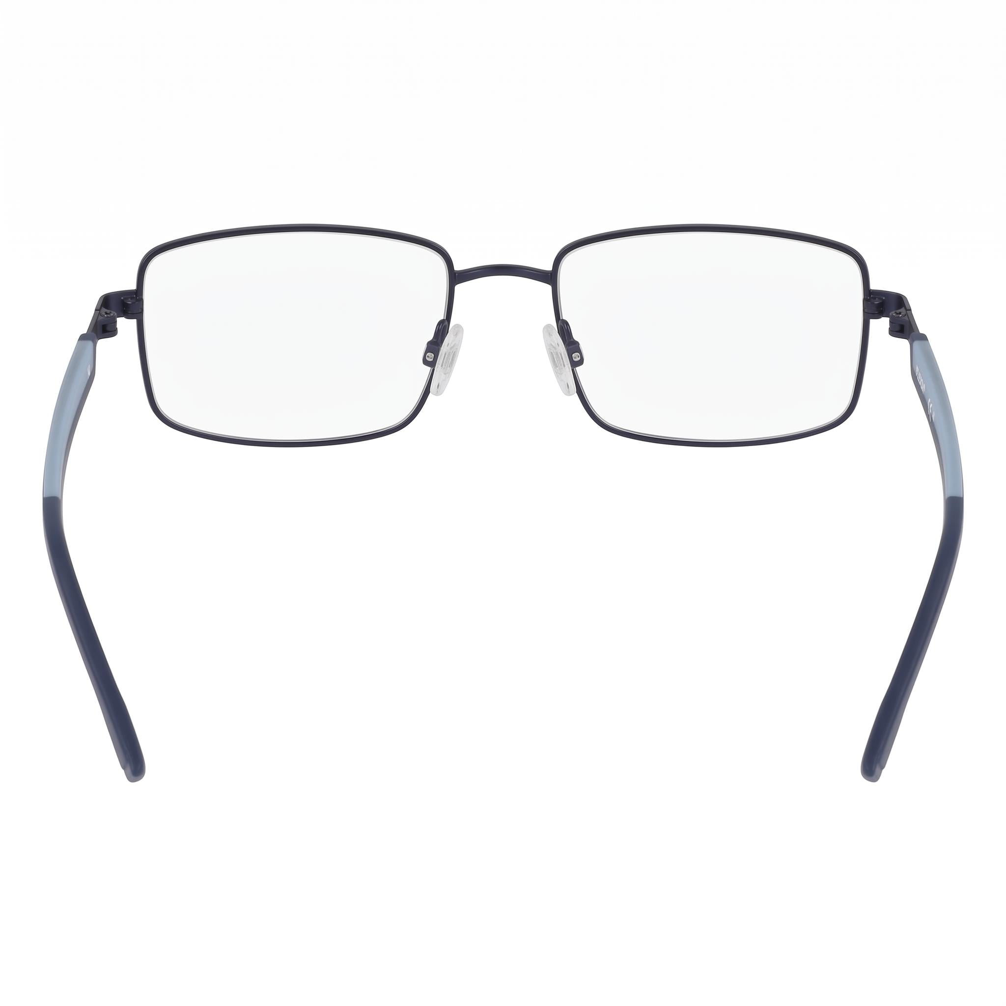 Flexon H6085 Men's Plastic Frame Eyeglasses with Polycarbonate Lenses, Matte Navy, Size 55-17-145, Photo 4