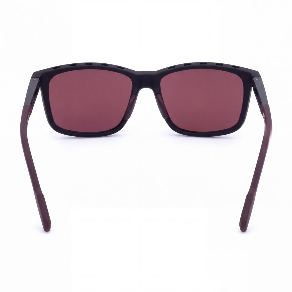 adidas Men's Casual Injected Matte Black Bordeaux Lens UV Protection Sunglasses 56-18-145