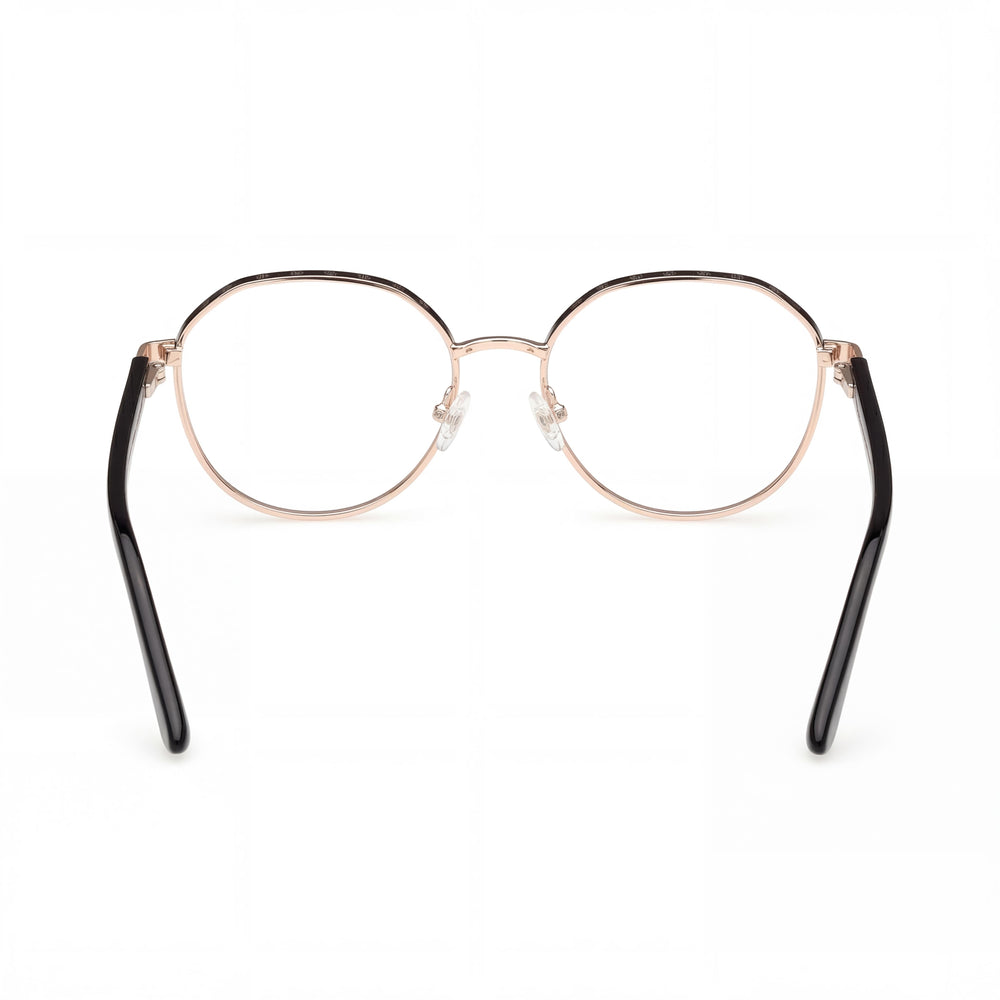 Guess GU50124 Shiny Deep Gold / Shiny Black Eyeglasses for Women, 51mm