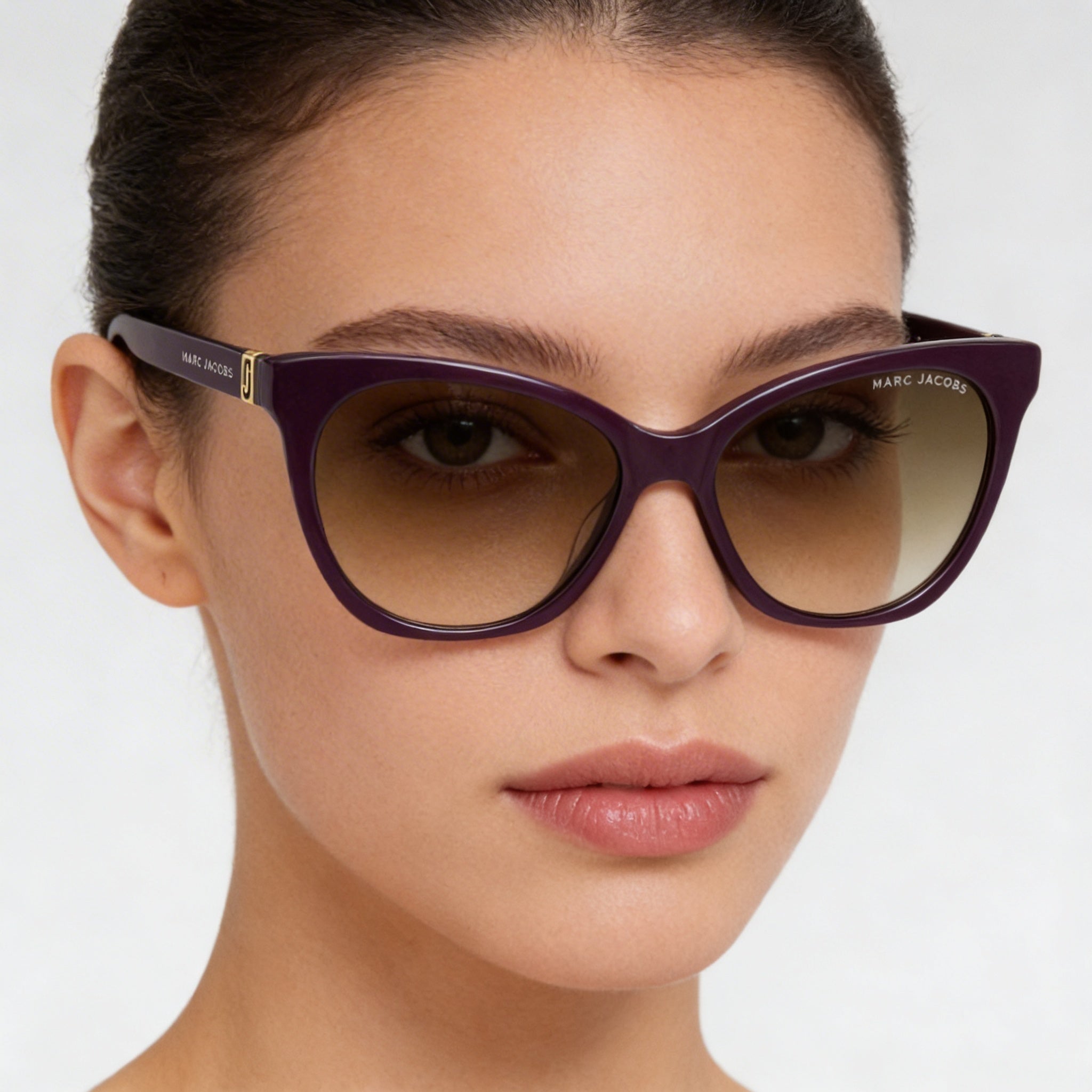 Gafas de sol Marc Jacobs Marc 336/S de plástico para mujer, estilo ojos de gato, degradado marrón ciruela, protección UV, no polarizadas, 56 mm, Photo 4