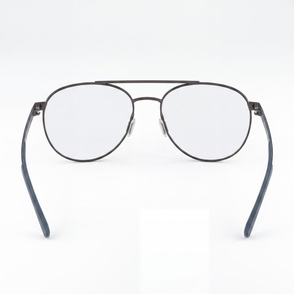 Gafas unisex Porsche Design Casual con montura azul gris oscuro, lentes transparentes compuestas, tamaño 52-17-140