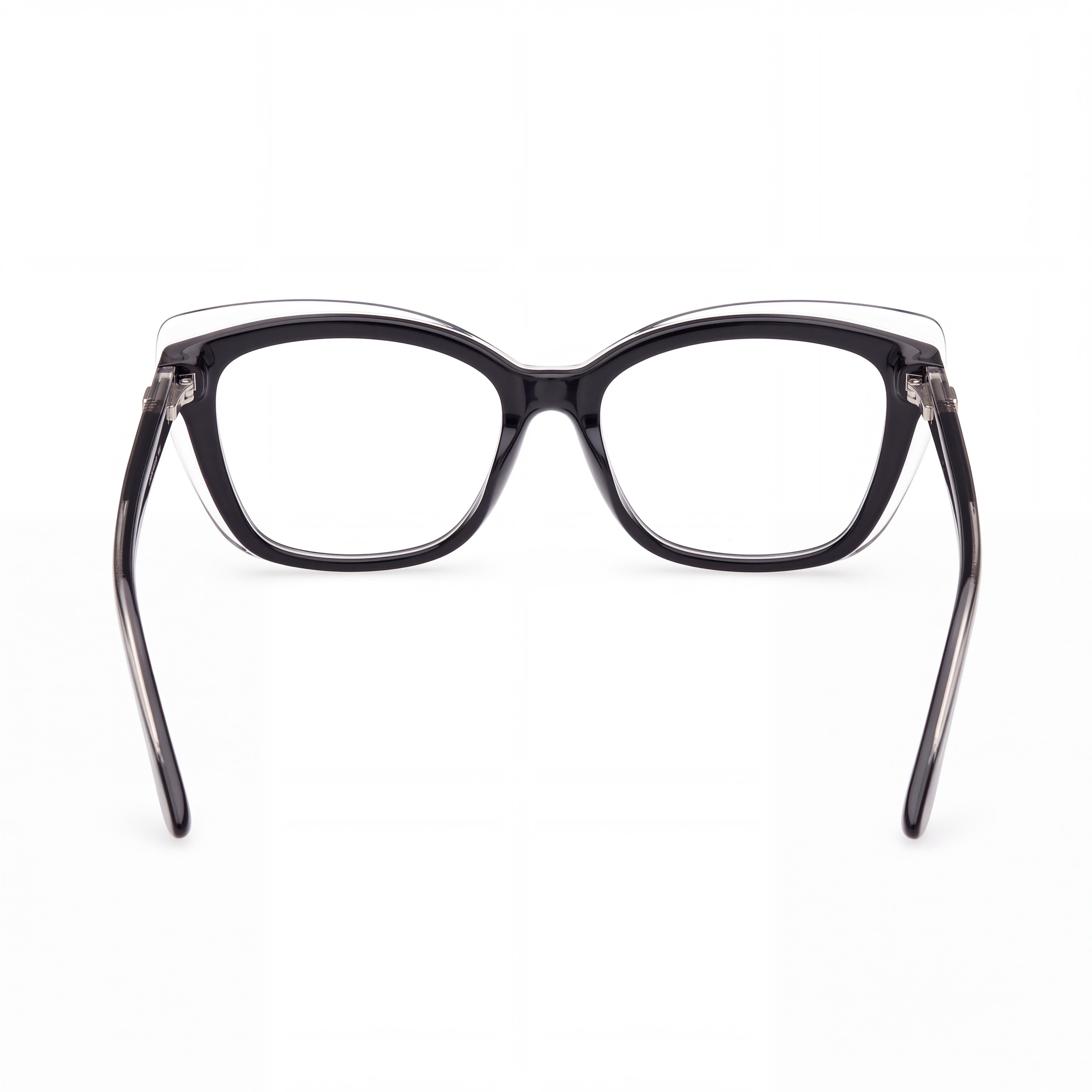 GUESS SQUARE GU2977 Women's Multicoloured Acetate Frame Eyeglasses with Transparent Plastic Lenses, 140mm Lens Width, Photo 3
