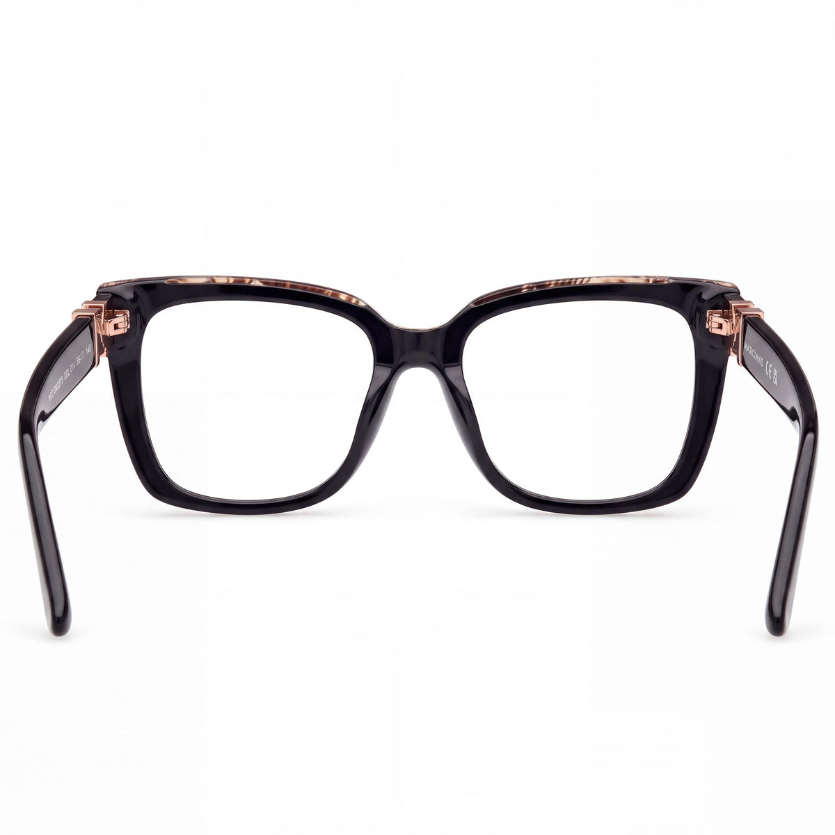 GUESS by Marciano Gm50032 Men’s Shiny Black Plastic Frame Eyewear with Polycarbonate Lenses, Size 54-16-140, Photo 3