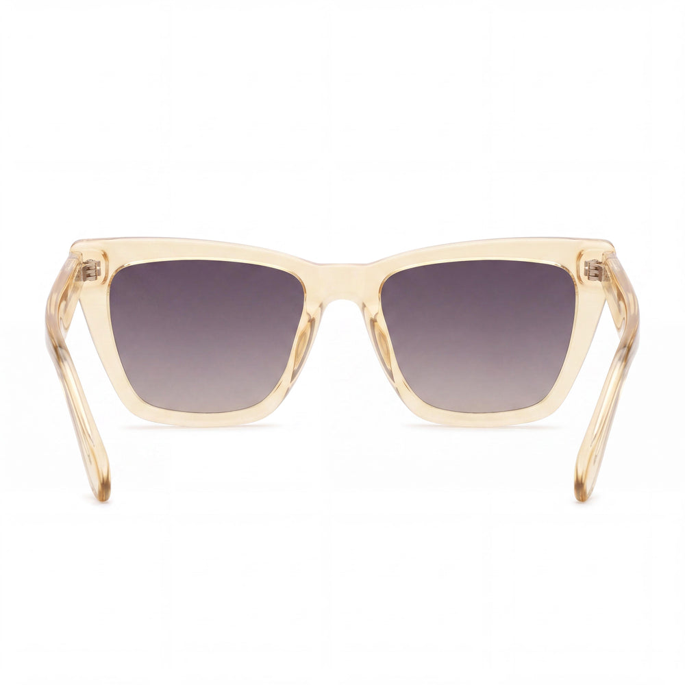 QUAY AUSTRALIA Call the Shots Women's Daffodil Cat Eye Injection Sunglasses, Smoke Taupe Lenses, UV Protection 145mm