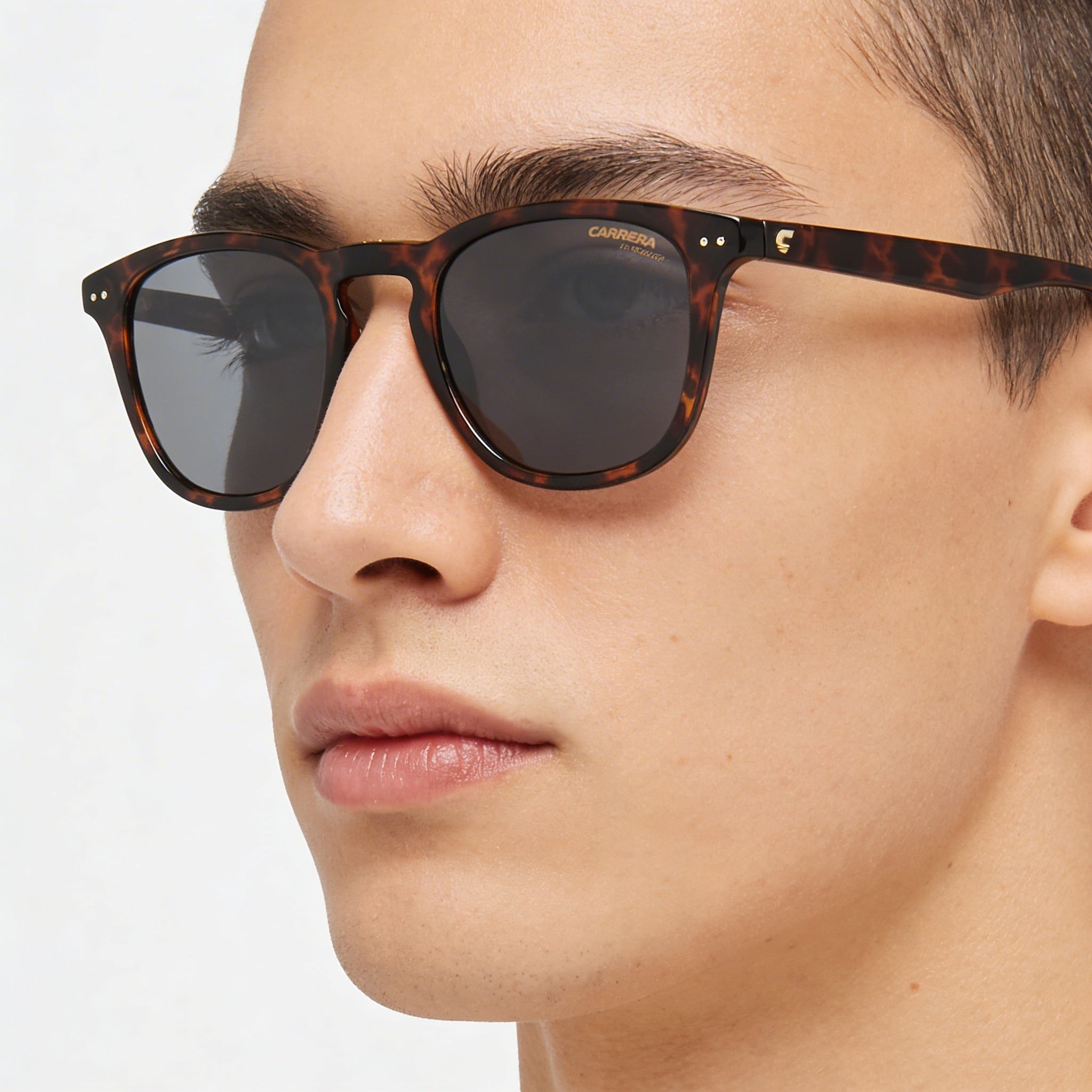 Gafas de sol Carrera 2032T/S Classic unisex para niños, montura de propionato, lentes de policarbonato, protección UV color Habana, 48-21-135, Photo 4