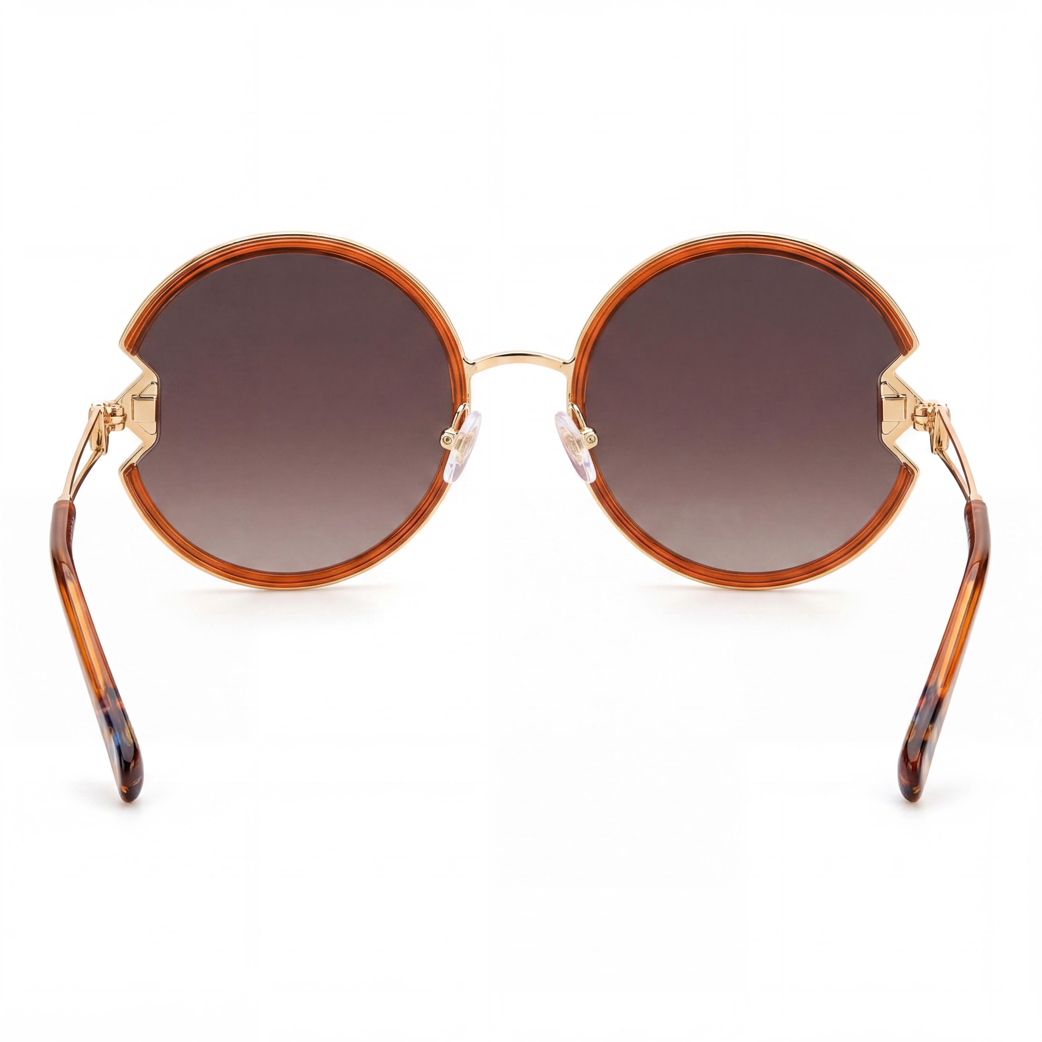 Missoni Classic Women's Round Stainless Steel Brown Lens UV Protection Sunglasses 59mm, Photo 4