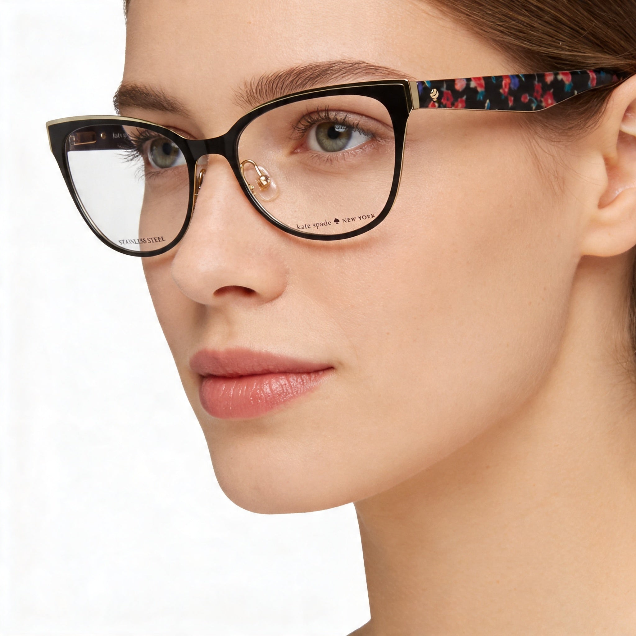 Kate Spade New York Vandra Women's Black Metal Full Rim Cat Eye Prescription Eyeglasses 52mm, Photo 4