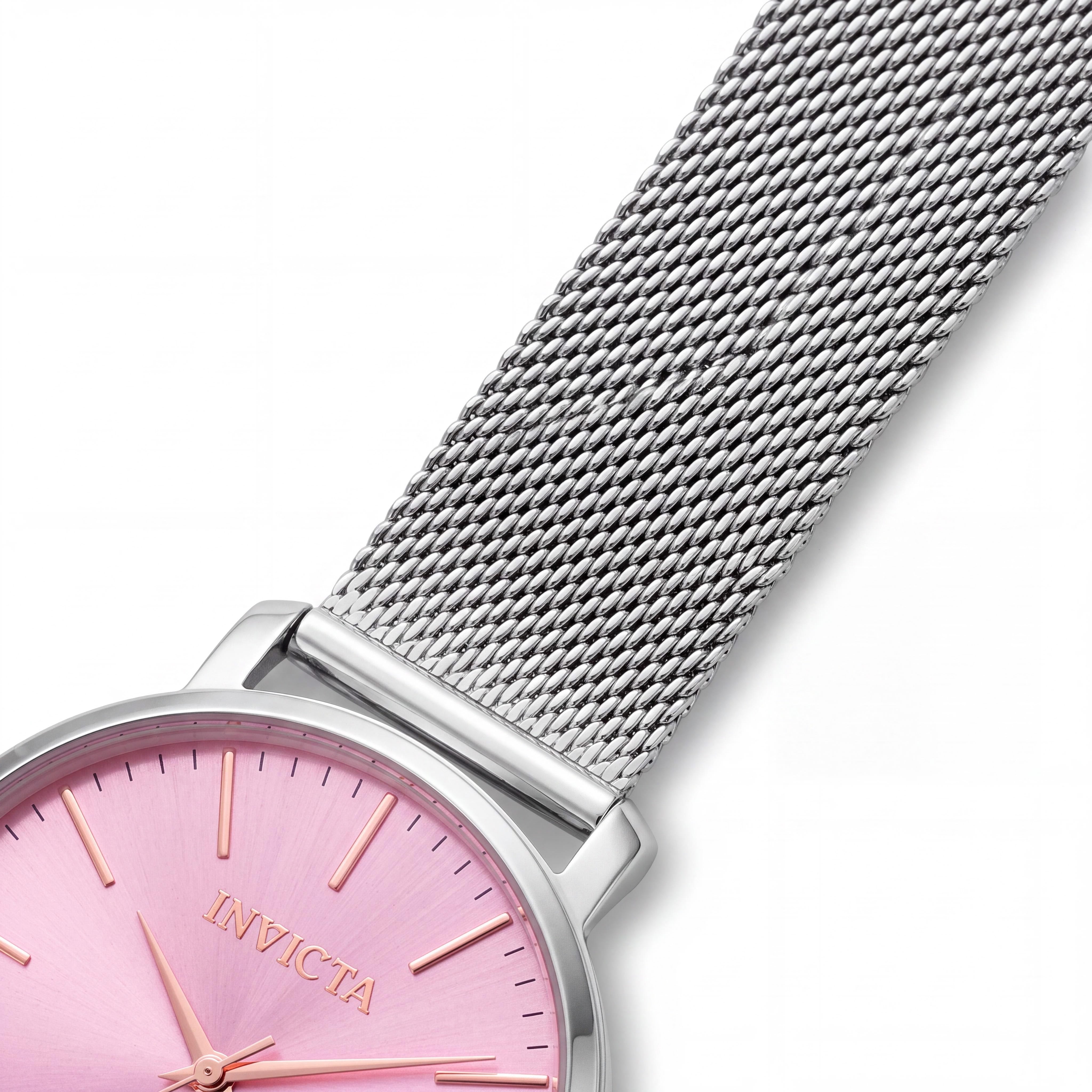 Invicta Angel 48843 Women's 38mm Stainless Steel Bracelet Pink Dial Quartz Watch, Photo 3