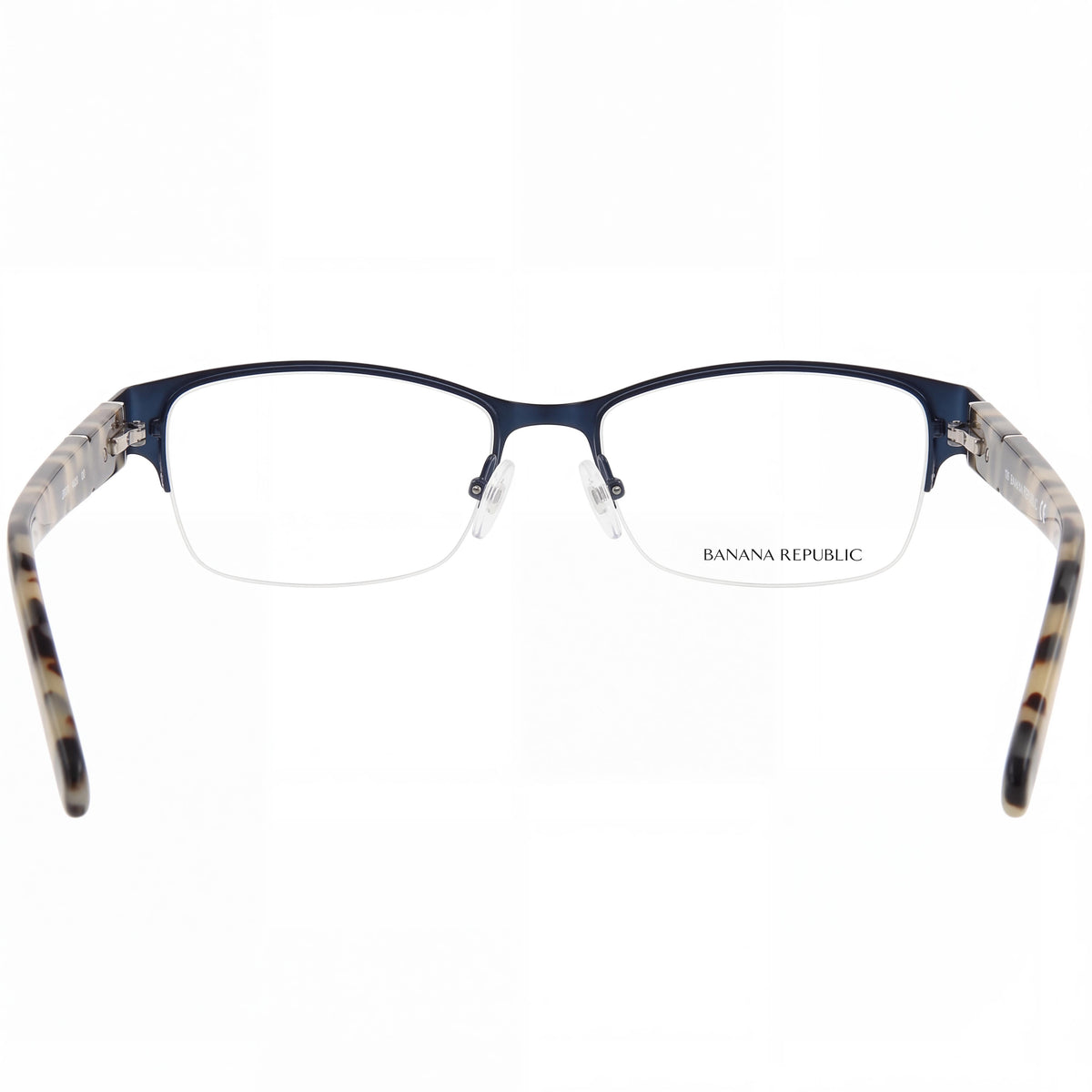 BANANA REPUBLIC JORDYN 0Da4 Unisex Metal Rectangular Semi-Rimless Eyeglasses Light Blue, Navy 52-16-130, Photo 2