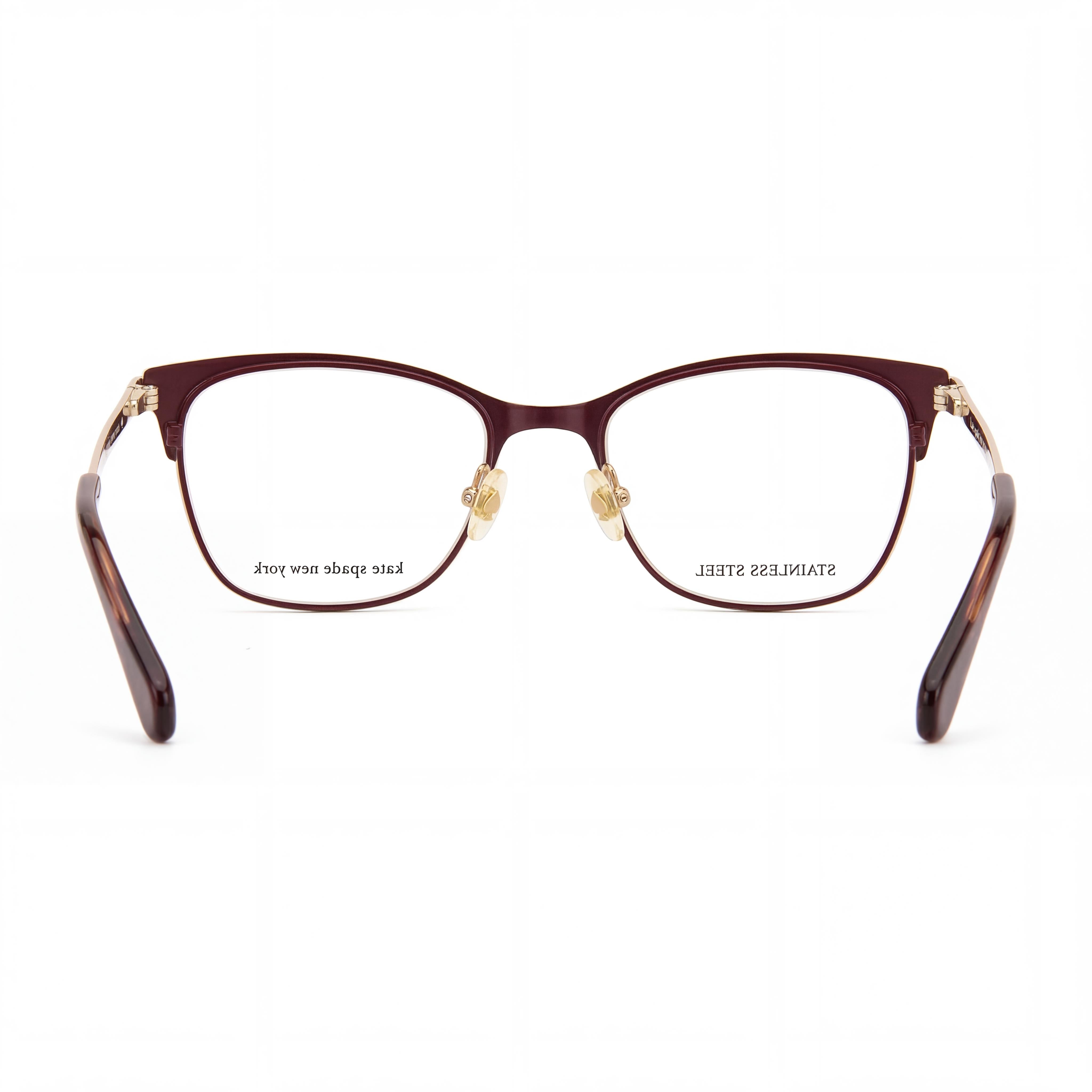 Gafas Kate Spade New York rectangulares de metal burdeos para mujer con lentes de policarbonato (50-17-140 mm), Photo 3