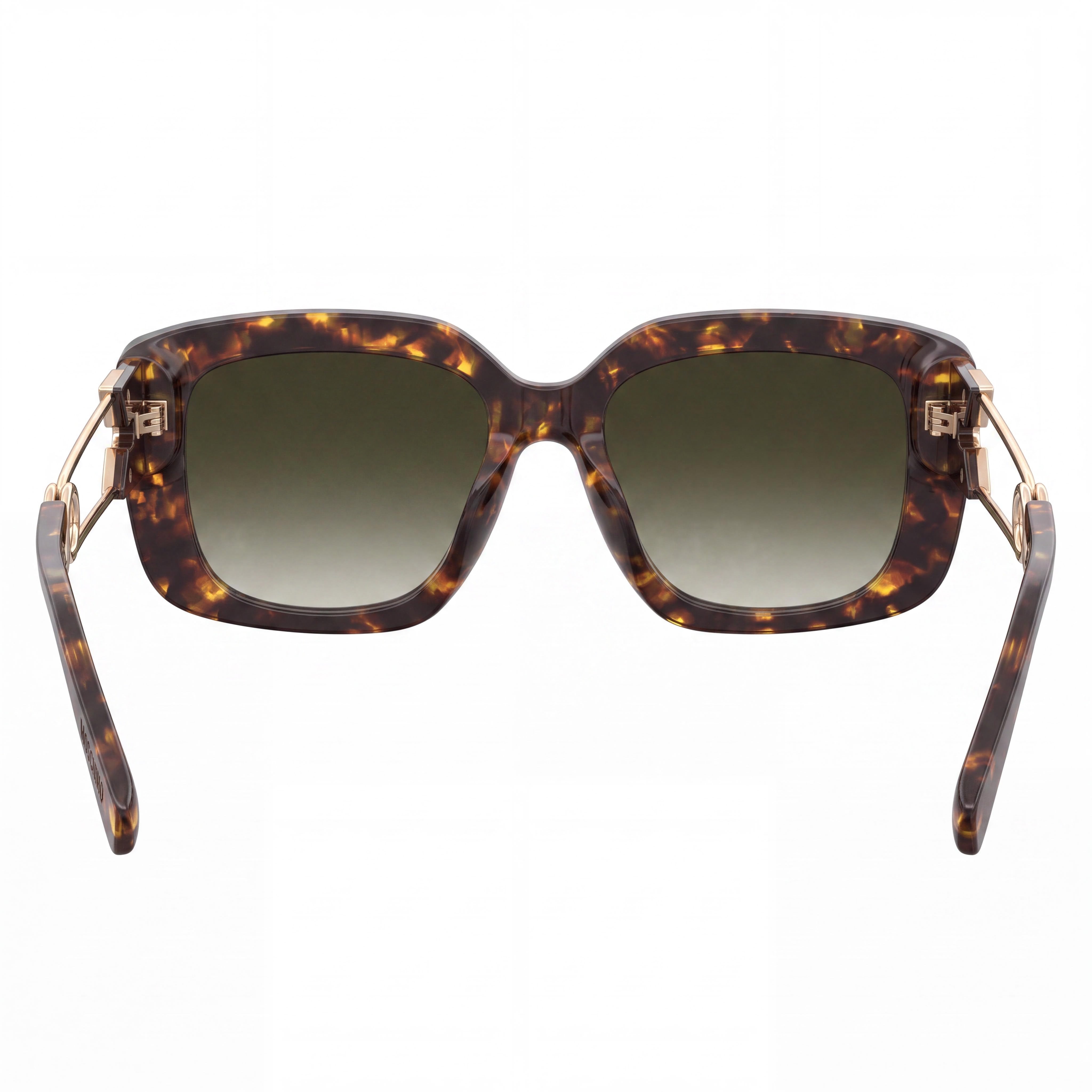 Moschino MOS168/S Women's Havana Acetate Green Shaded UV Protection Non-Polarized Sunglasses 55mm, Photo 4