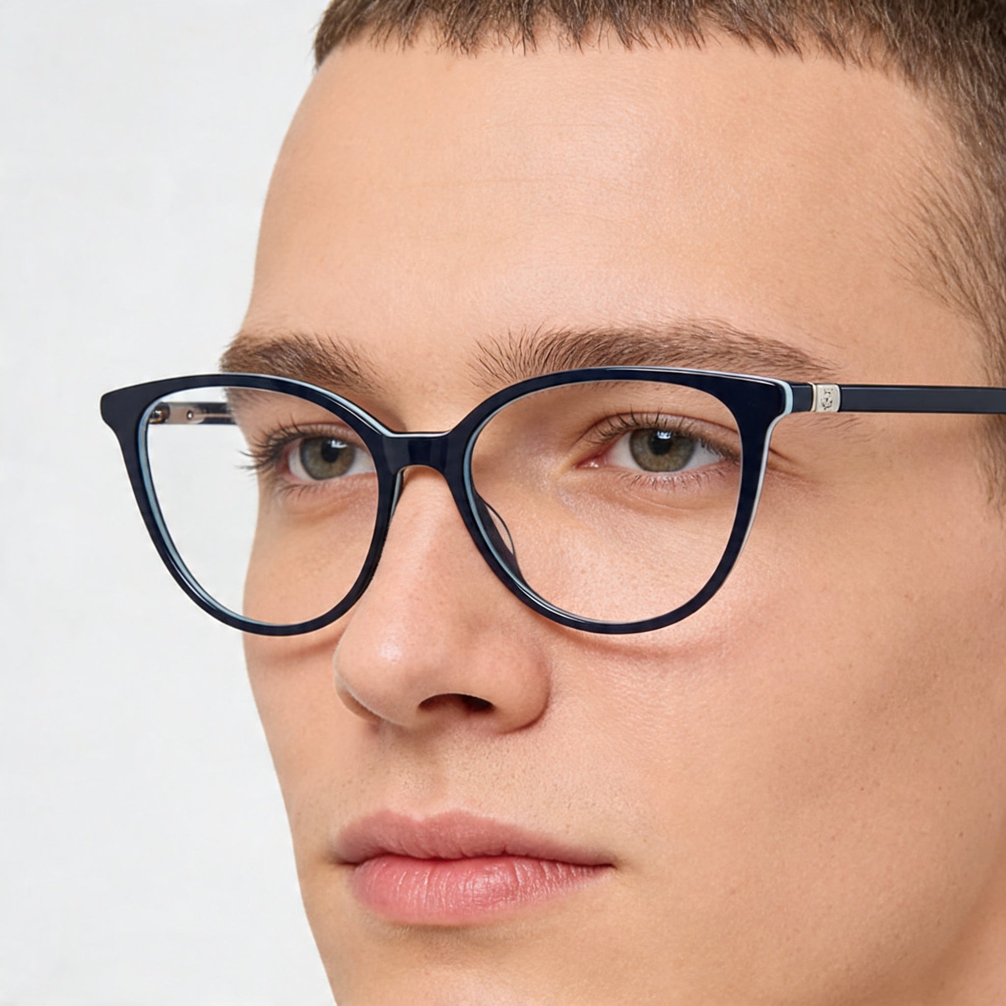 Gafas Tommy Hilfiger de estilo clásico con montura de acetato azul unisex - Lente de 53 mm, puente de 16 mm, patilla de 140 mm, Photo 3