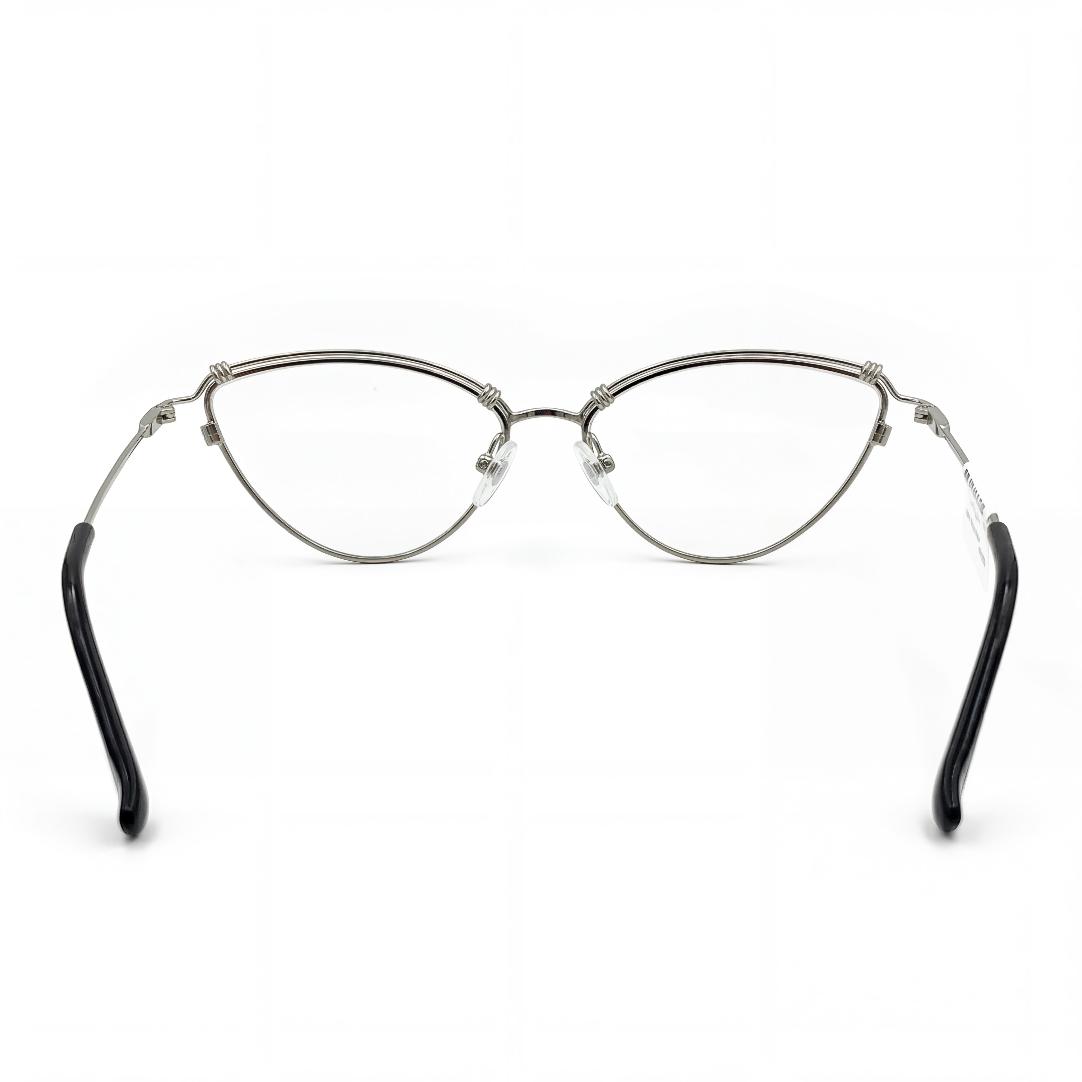 Adidas AOM012O 2019 Model Women's Cat Eye Full Rim Metal Silver Frame Clear Lens Eyeglasses 57mm, Photo 3