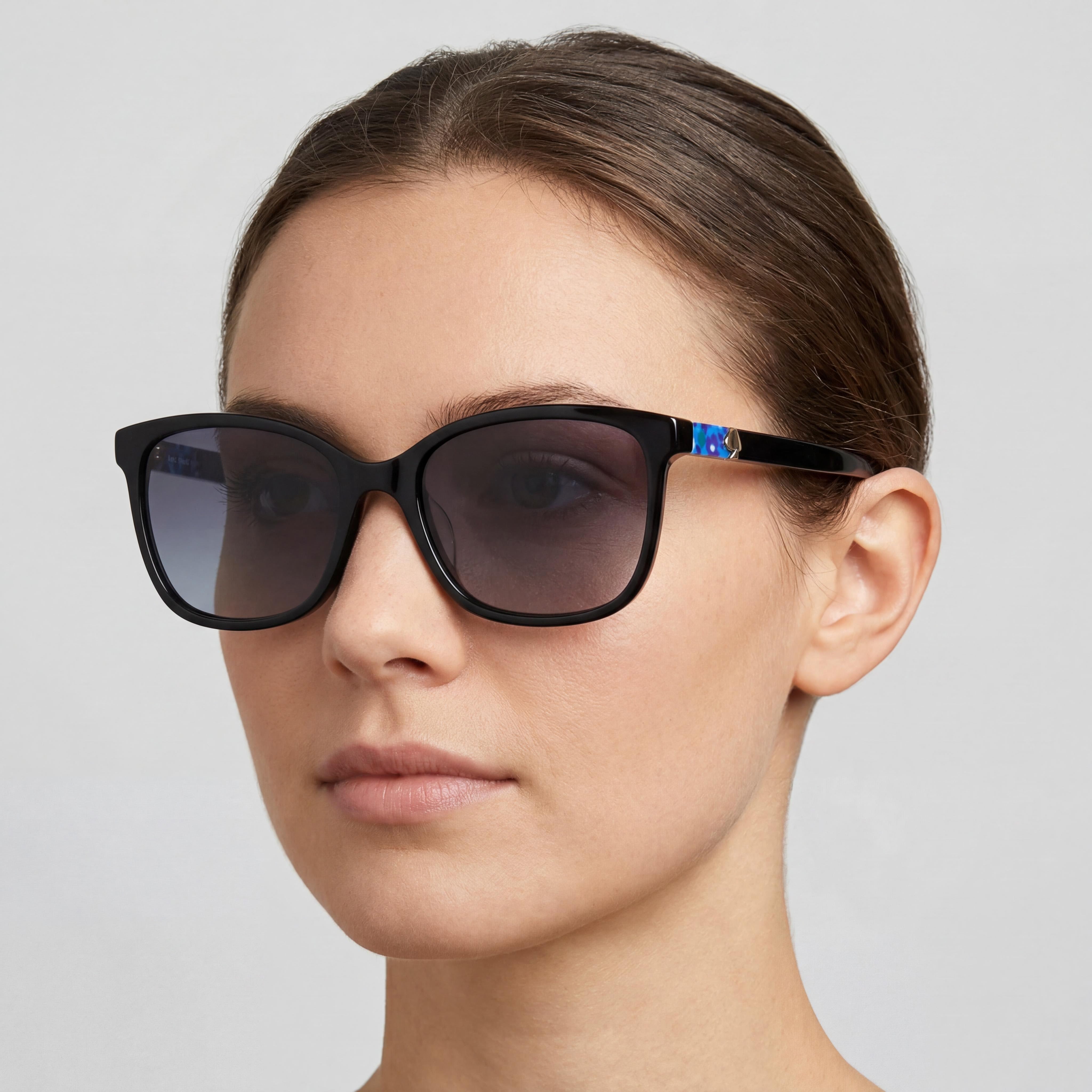 Gafas de sol de protección UV con marco de plástico azul gris sombreado Tabitha/S de 53 mm para mujer de kate spade new york, Photo 5