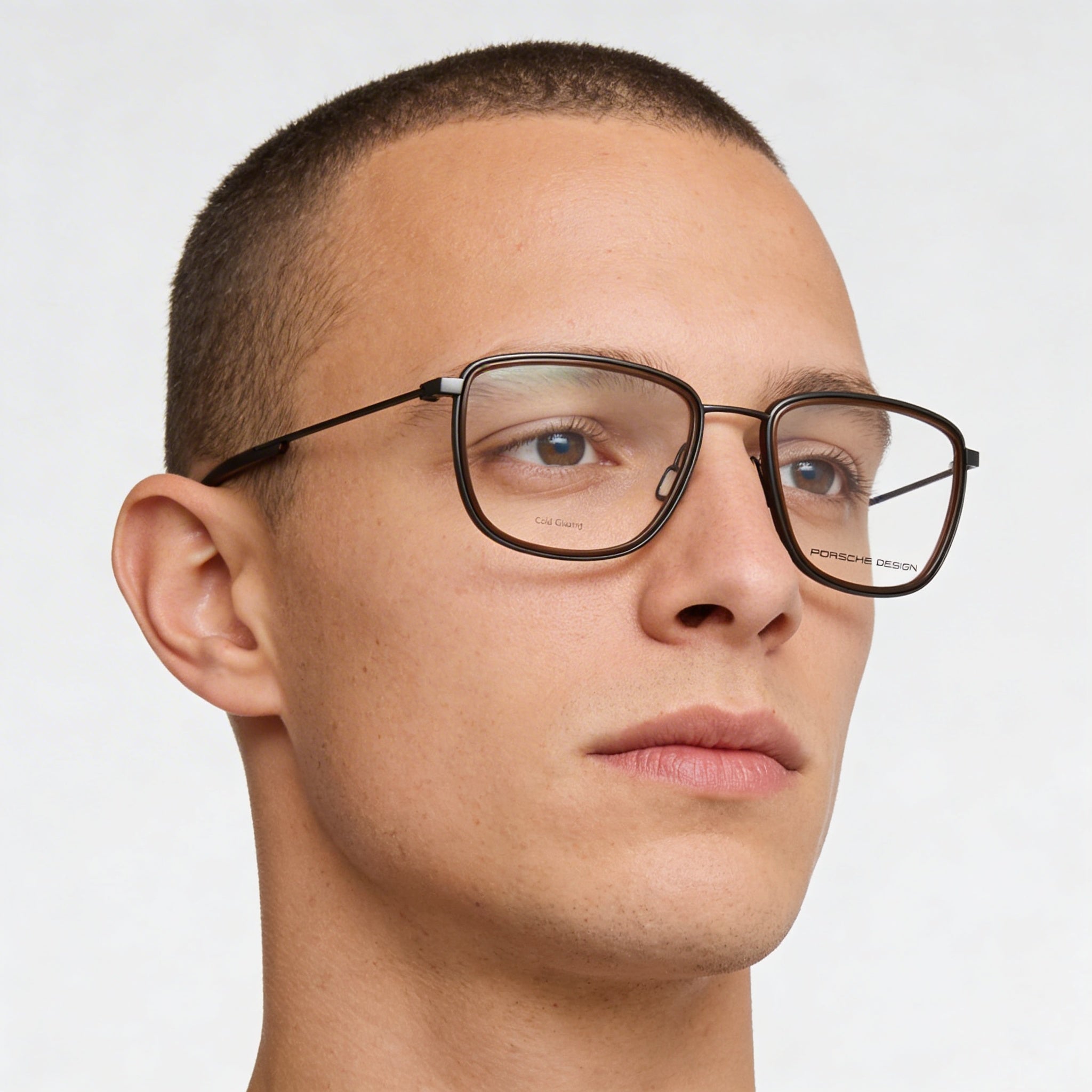 Gafas de sol Porsche Modern para hombre, color gris y marrón, con montura de acetato, lentes de policarbonato y protección UV, ancho de lente de 53 mm., Photo 3