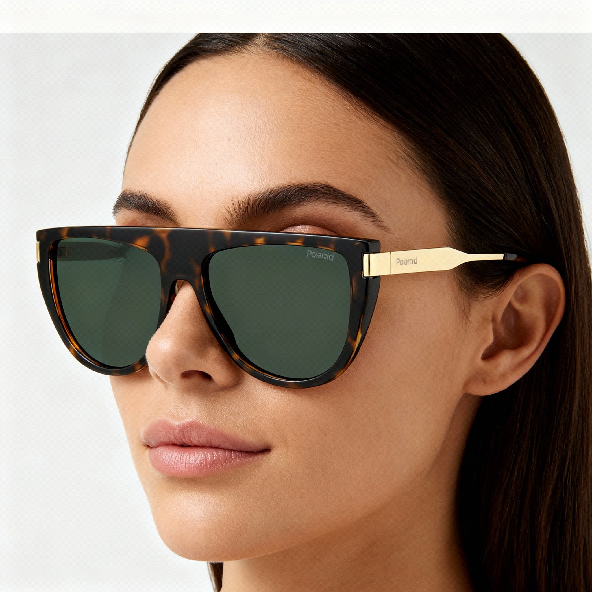 Gafas de sol polarizadas Polaroid PLD 6221/S/X de policarbonato ecológico para mujer, montura verde habano oscuro, lentes verdes de 57 mm, Photo 4