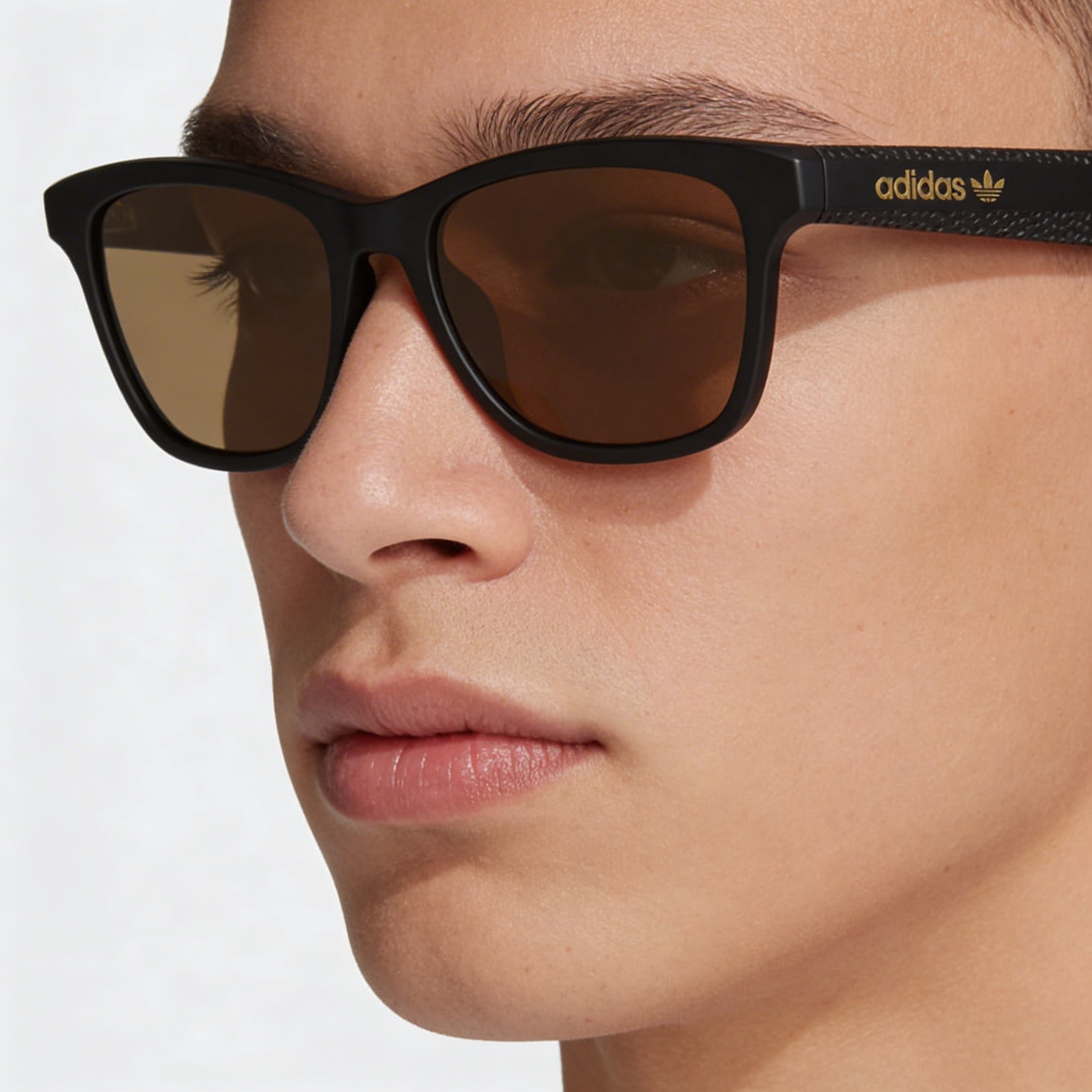 Adidas Originals Classic - Montura unisex de acetato negro mate, lentes de espejo marrón no polarizadas con protección UV (54 mm), Photo 4
