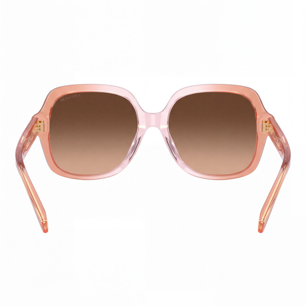 Coach Hc8395f Women's 100% UV Protection Square Sunglasses, Saddle Dusty Rose Gradient Frame, Brown Gradient Lenses, 56mm, Photo 3