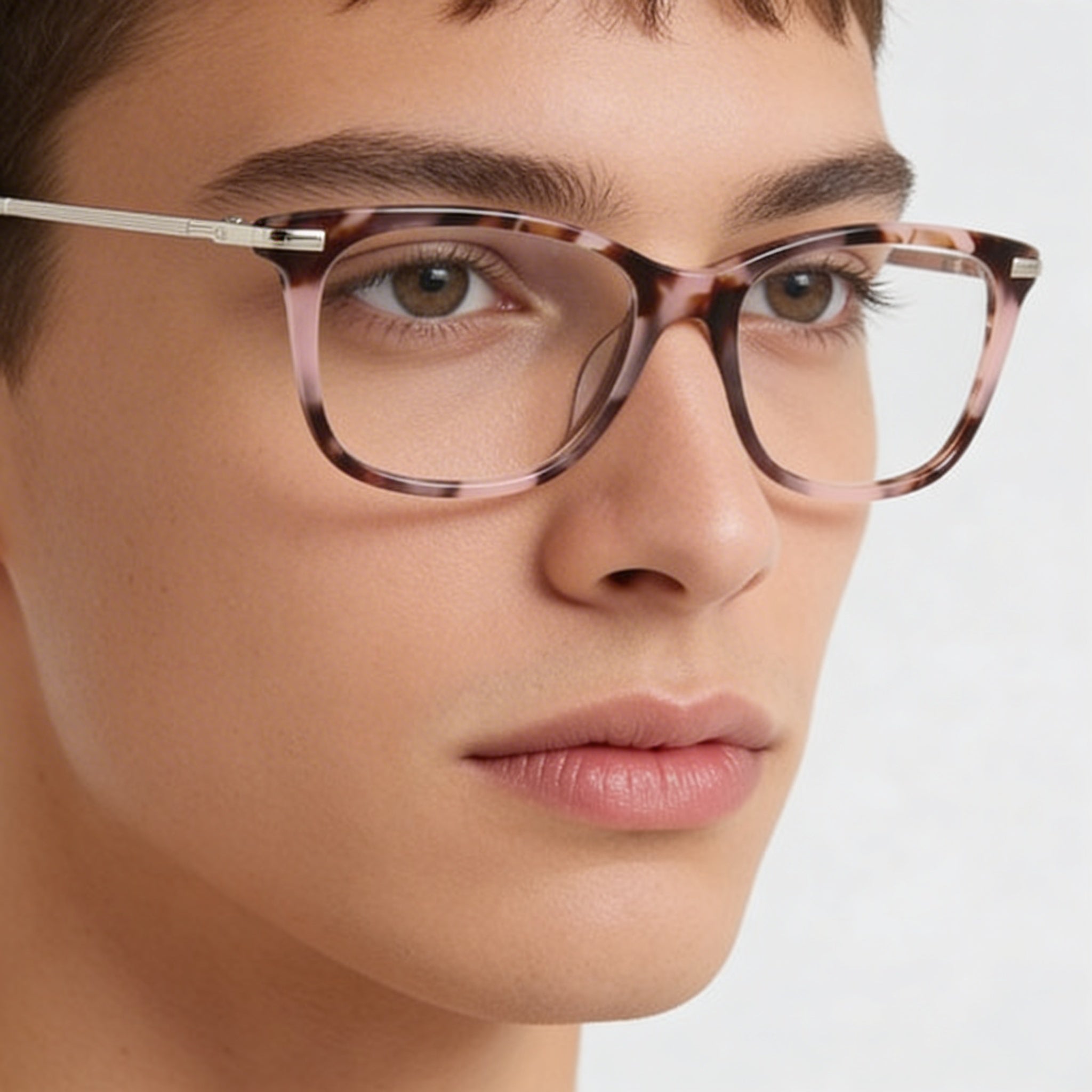 Calvin Klein Ck22501 Unisex Cat Eye Full Rim Eyeglasses with Plastic Frame in Rose Tortoise 51mm, Photo 4