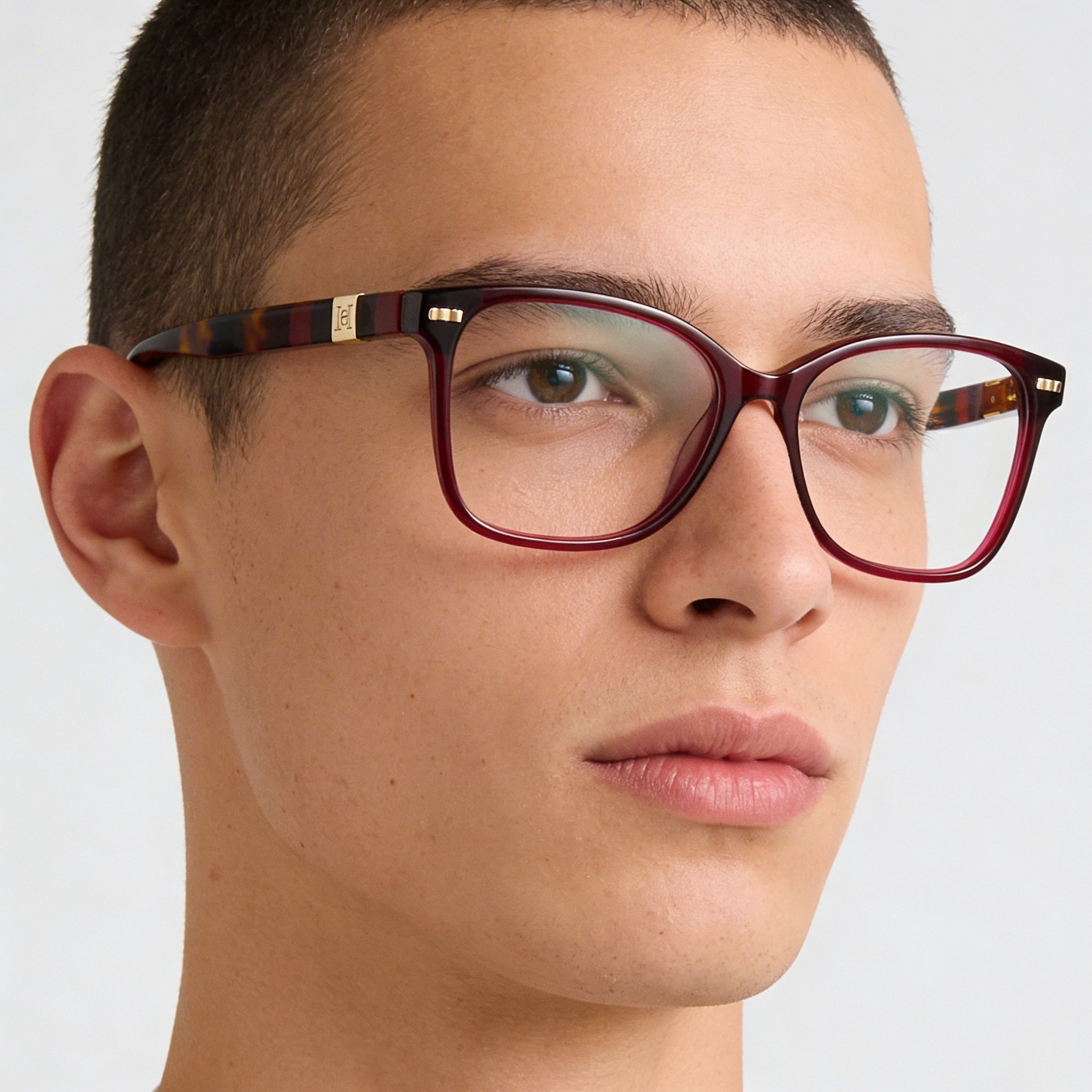 Carolina Herrera Modern Unisex Havana Castle Acetate Non-Polarised Sunglasses Burgundy Havana 54mm, Photo 3