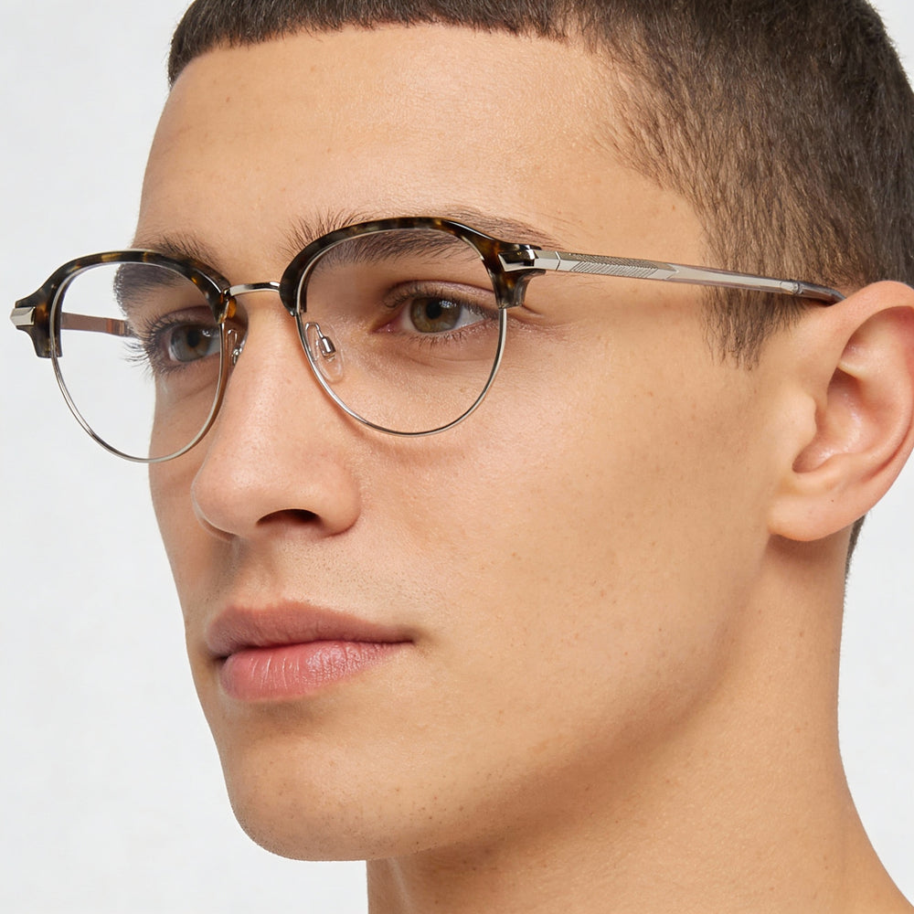 Gafas de sol modernas de acero de aleación Havana gris no polarizadas para hombre de Rag & Bone, 48