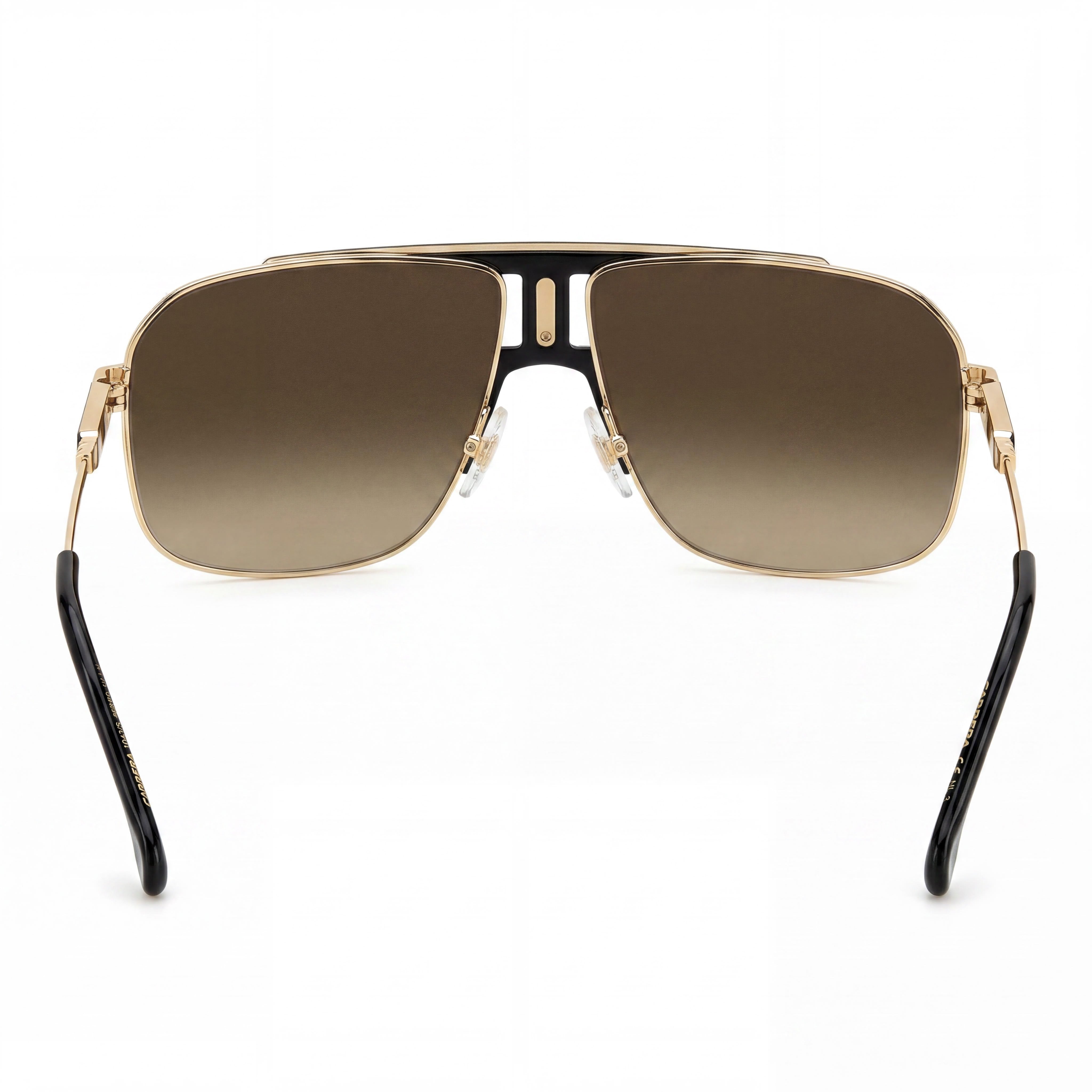 Carrera 1043/S Men's Lightweight Stainless Steel UV Protected Black Gold Brown Shaded Sunglasses 65mm, Photo 4