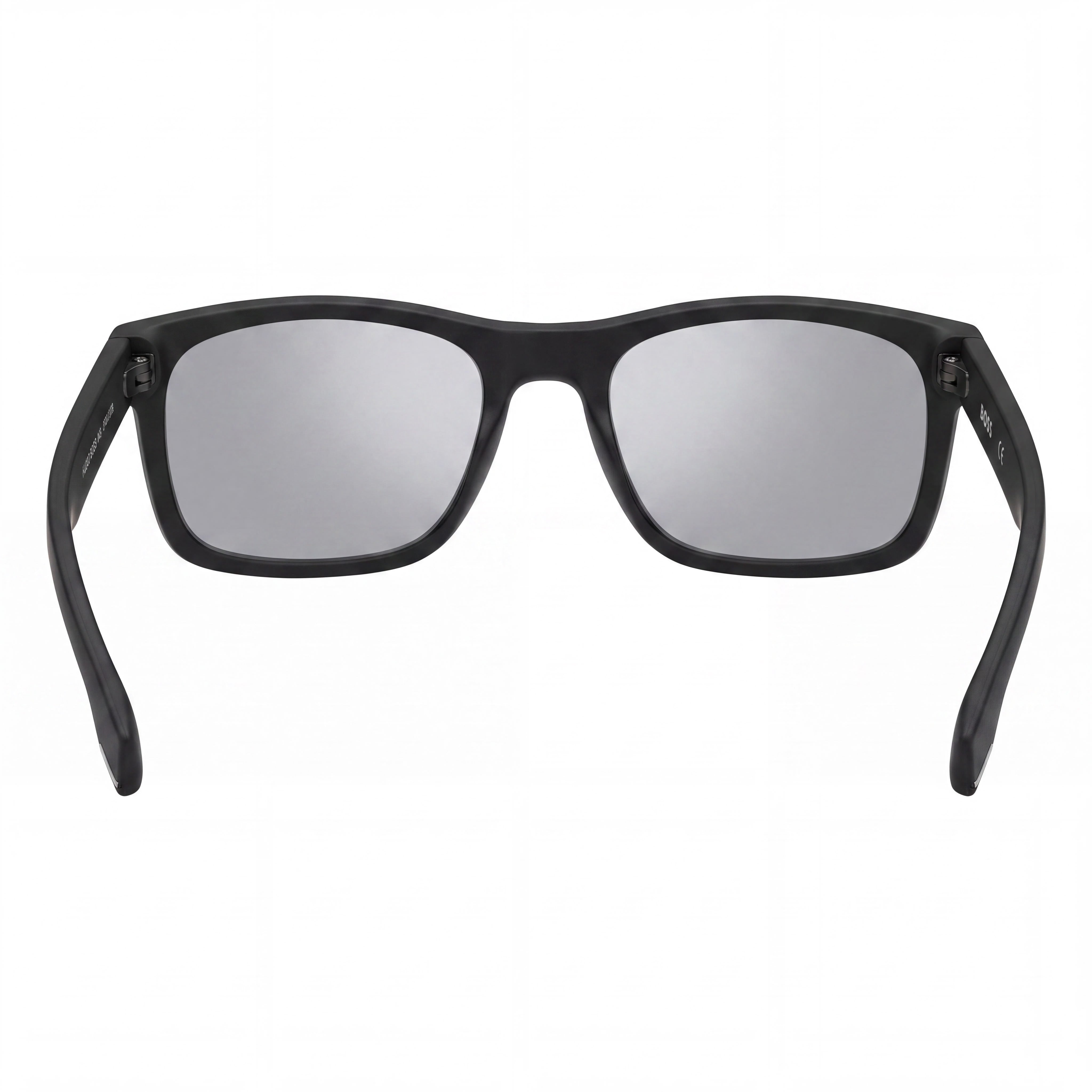 Gafas de sol Hugo Boss Classic para hombre, negras y plateadas, con montura de inyección de propionato de celulosa, espejo plateado, no polarizadas, protección UV, 55-20-145, Photo 4