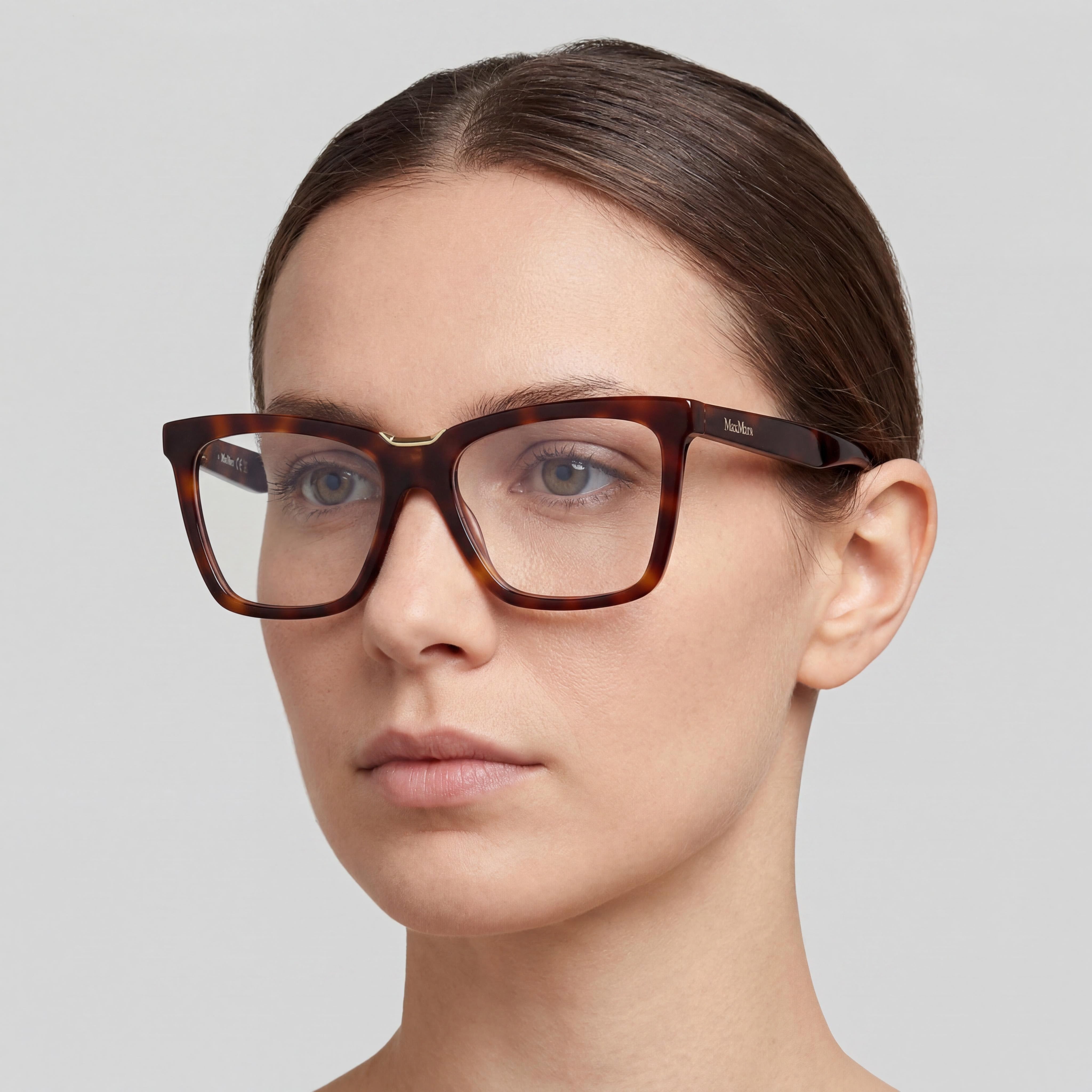 MaxMara MM5111 Women's Polarized Plastic Frame Eyewear in Dark Havana Color with 54mm Lens, Photo 5