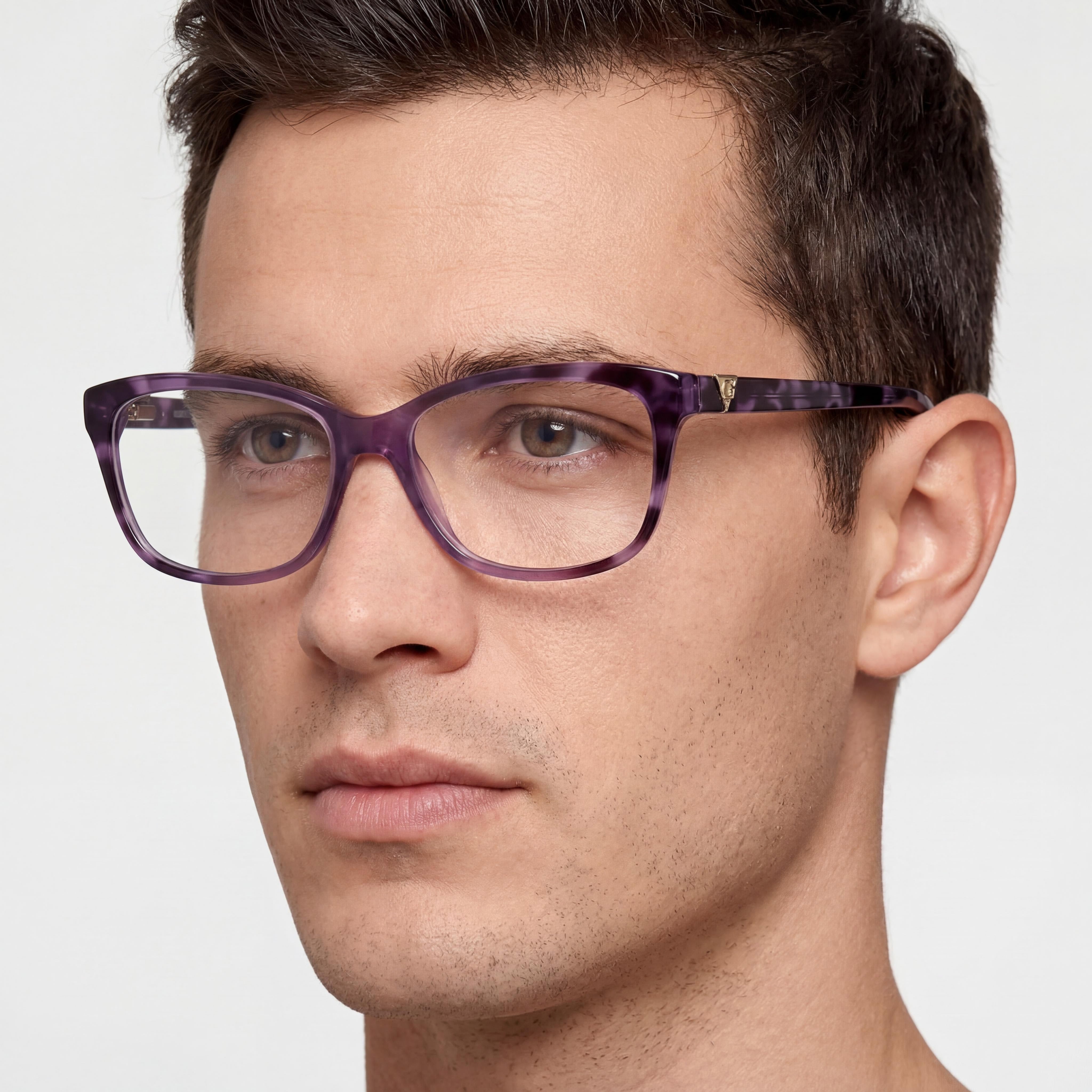 GUESS Gu2948-n Men's Shiny Violet Striped Plastic Eyeglasses 53mm, Photo 4