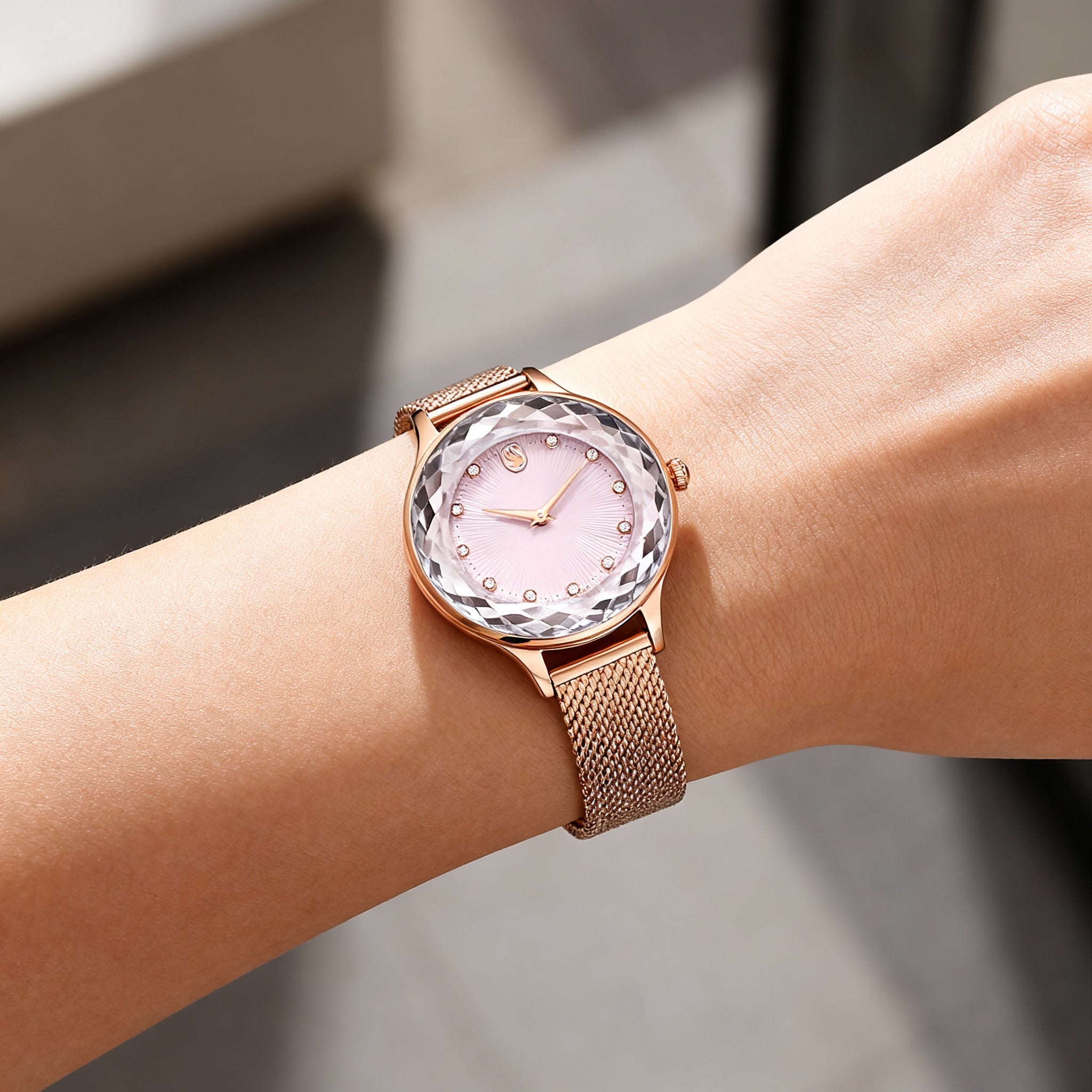 Swarovski Octea Nova 5650011 Women's Rose Gold Tone Metal Bracelet Watch, Sapphire Crystal, 33mm, Photo 4