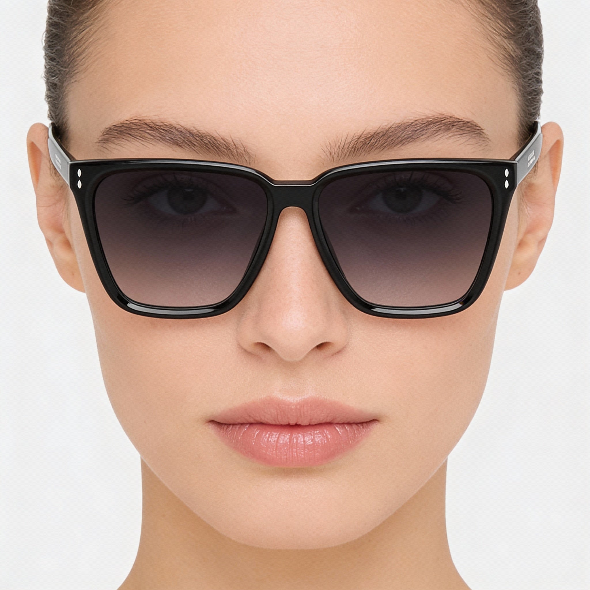 Isabel Marant Thin Fancy Acetate Women's Black Grey Plastic Frame UV Protected Sunglasses 58mm Lens Width, Photo 4