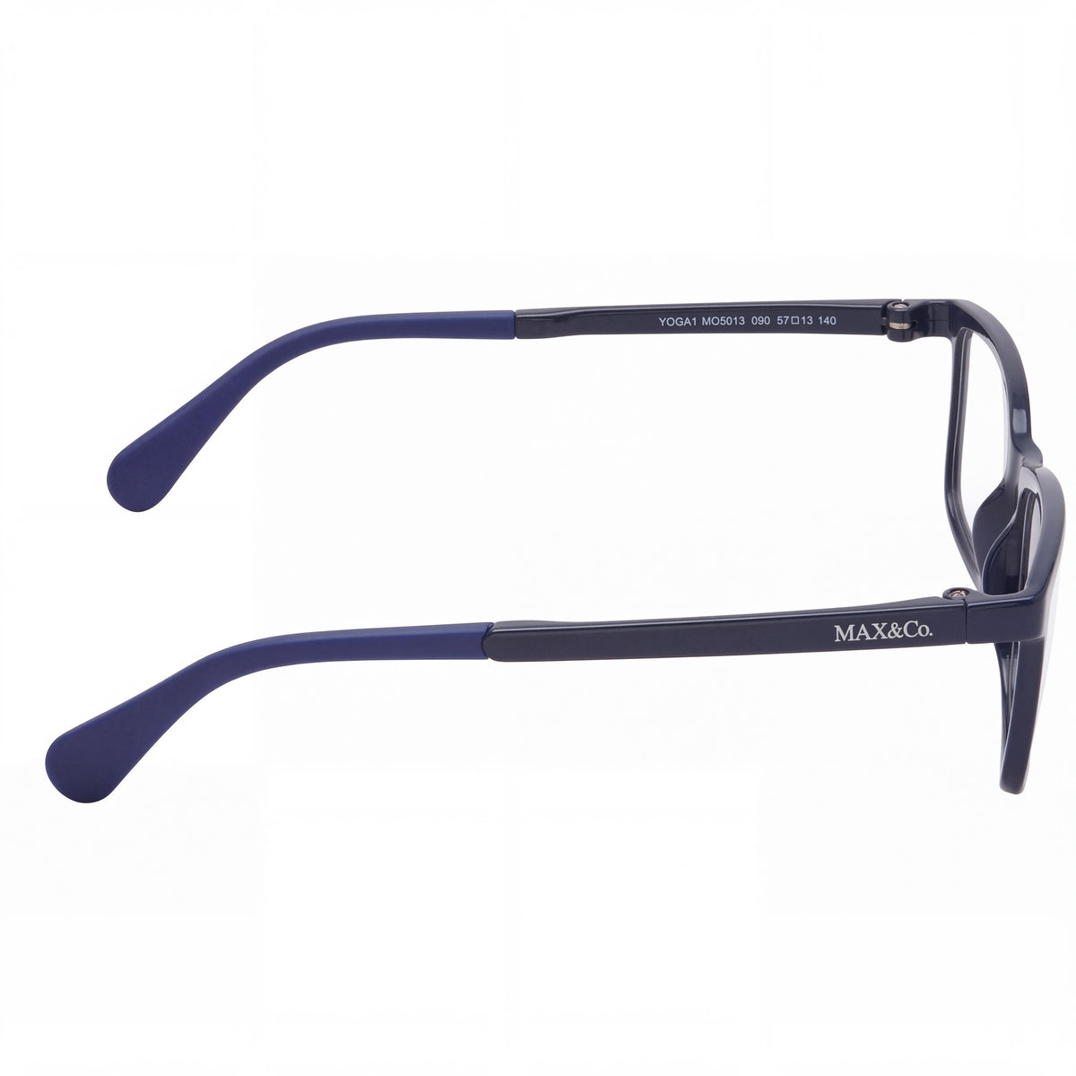 MAX &CO Comtemporary Women’s Eyeglass Frames with Shiny Blue INJECTED Frame Material 57-13-140, Photo 2