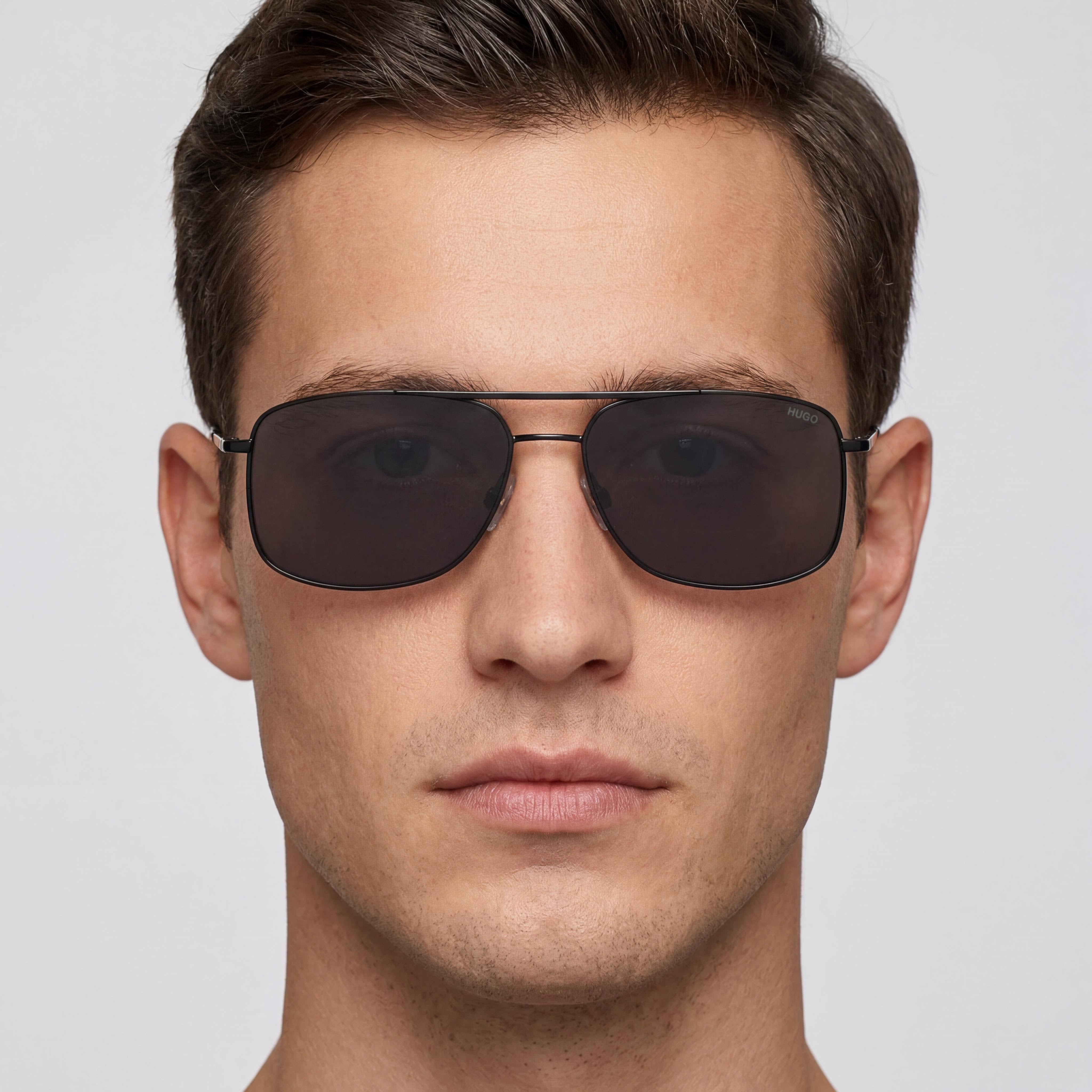 HUGO Men's Hg 1287/S Acetate Red Frame Clear Lens 100% UV Protection Sunglasses, Photo 5