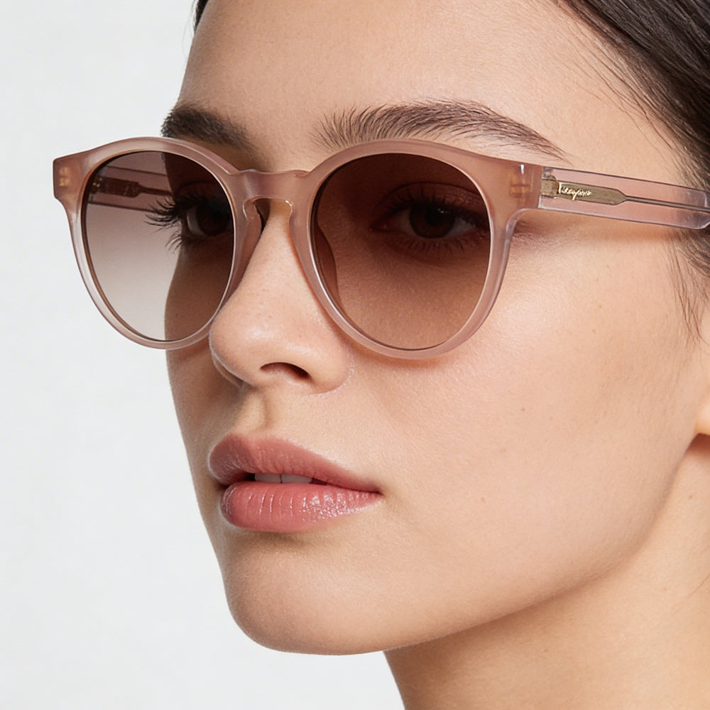 Gafas de sol Salvatore Ferragamo SF1068S de mujer, plástico color té cristal, 52 mm, marrones, sin polarizar, 100% protección UV