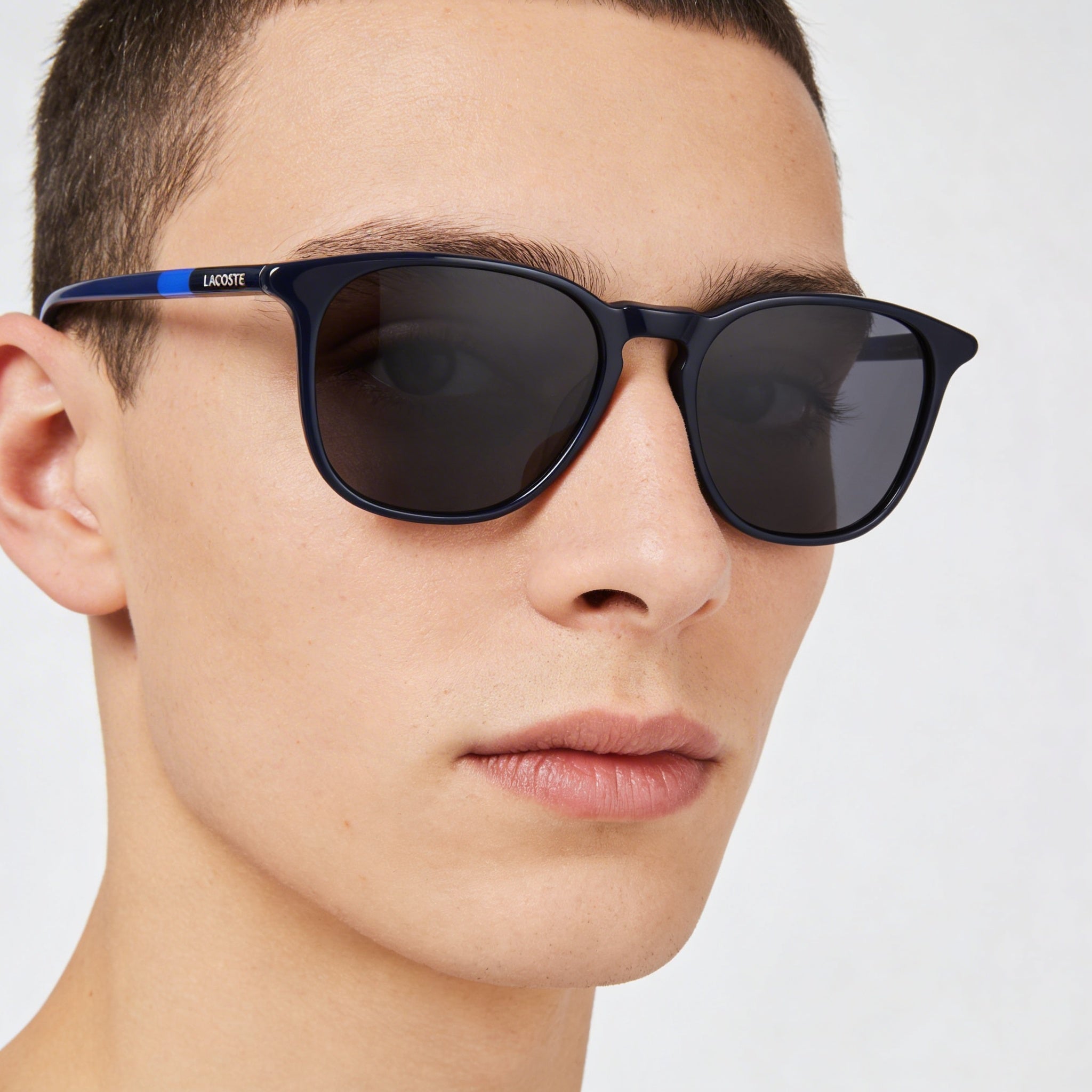 Lacoste Wayfarers Unisex Blue Dark Grey Acetate UV Protection Sunglasses 54mm, Photo 4