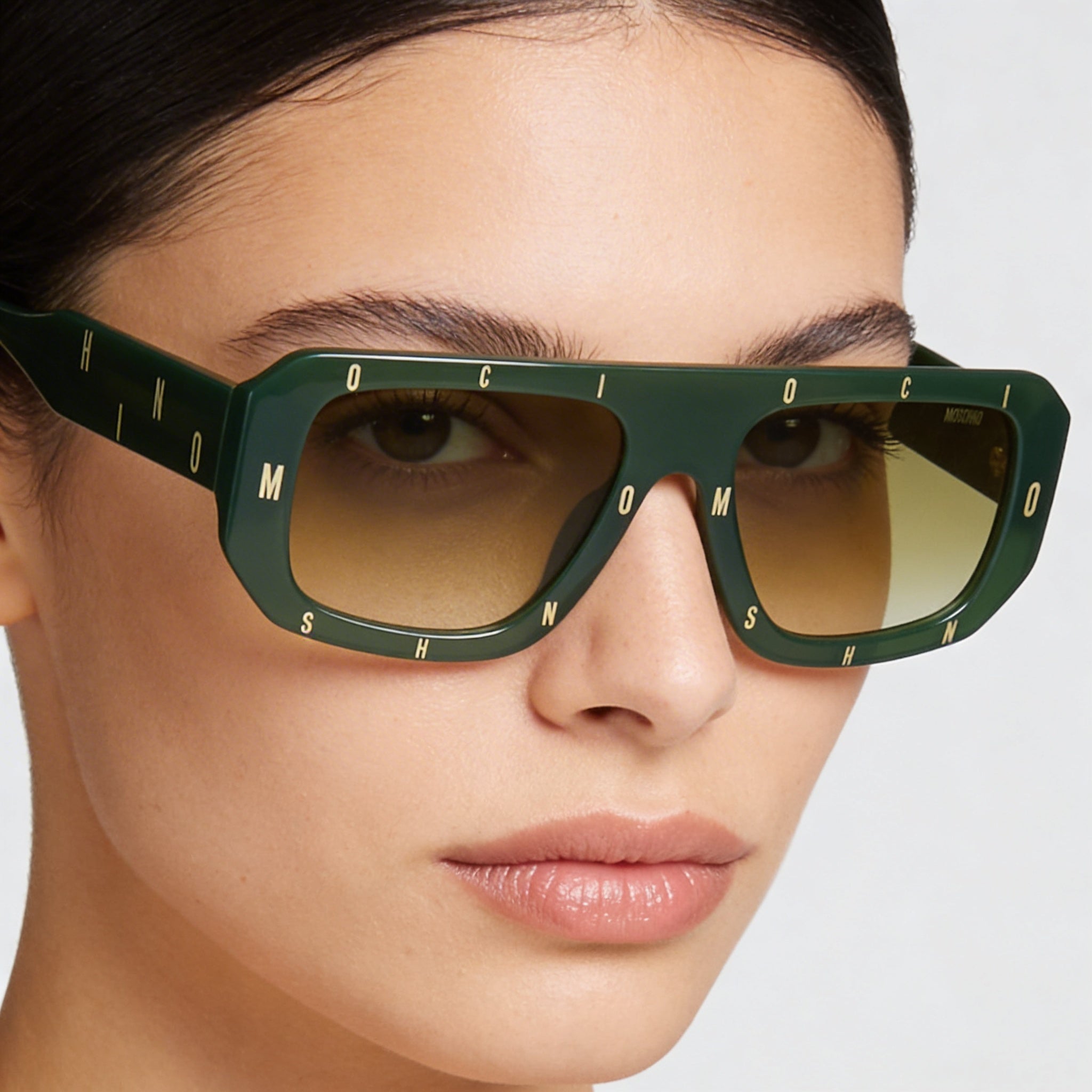 Moschino Mos129/s Casual Women's Green Cellulose Propionate Frame Green Shadow Lens UV Protected Sunglasses 54mm, Photo 3