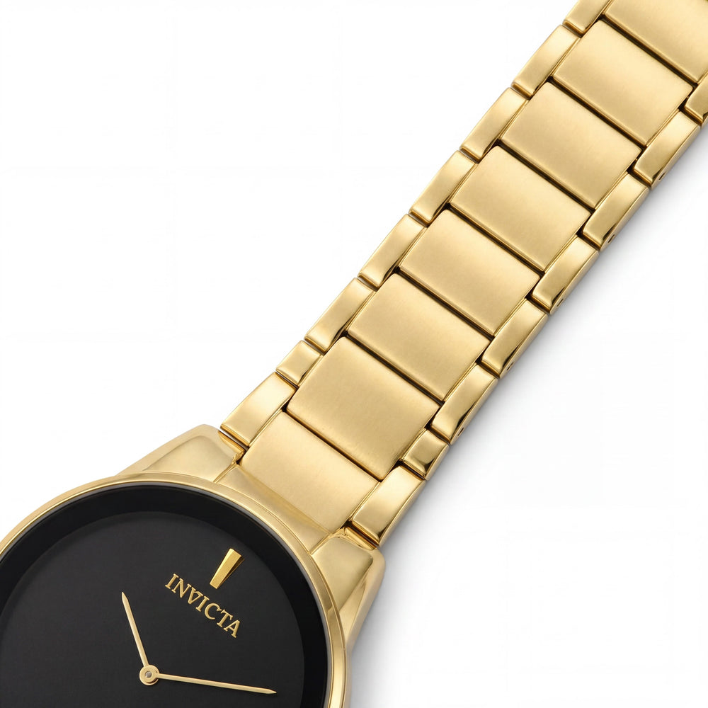 Invicta Specialty 29470 Men's Quartz Black Dial Gold-tone Stainless Steel Watch 40mm