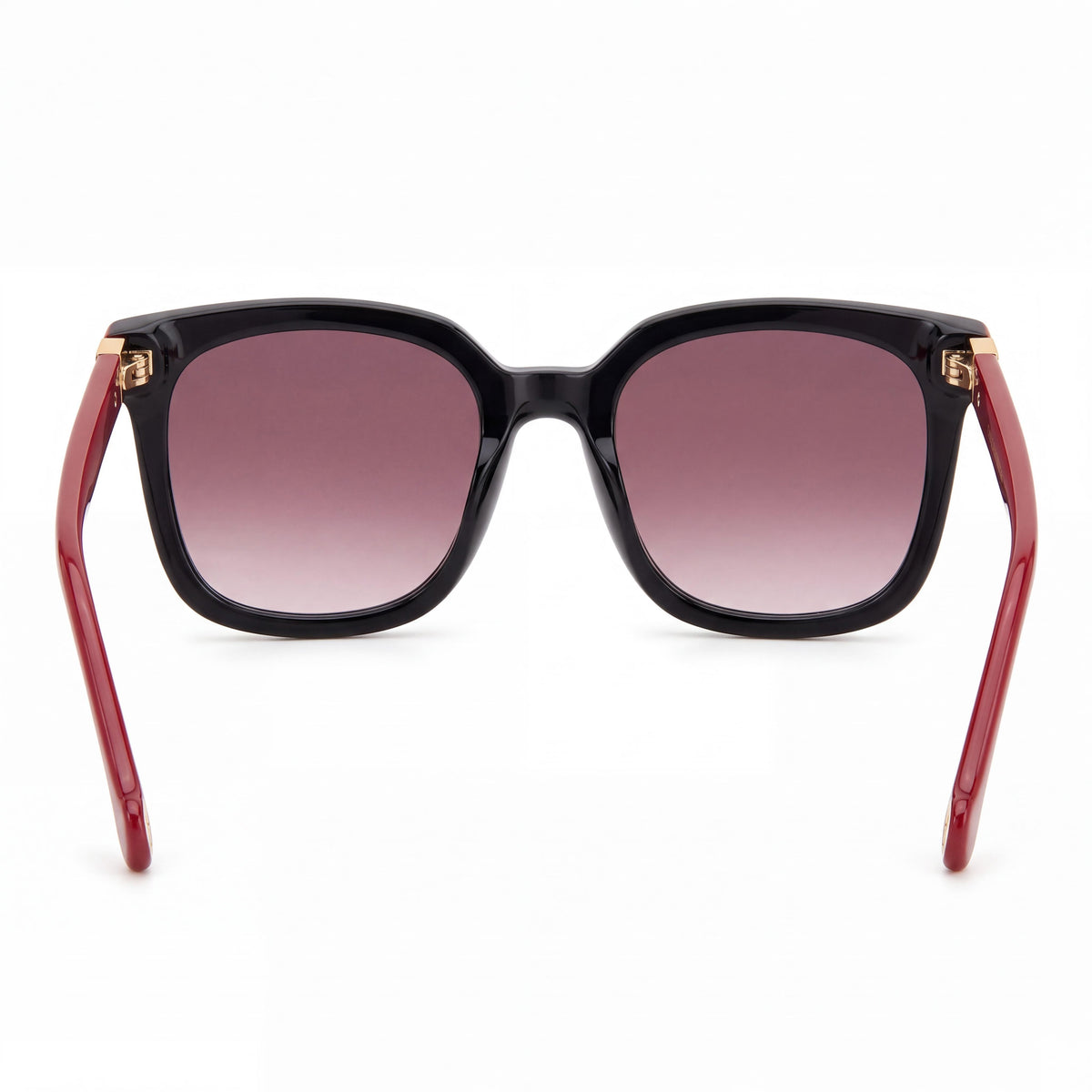 Gafas de sol Carolina Herrera para mujer, modernas, montura de acetato negro y rojo, policarbonato no polarizado, 53 mm, Photo 4