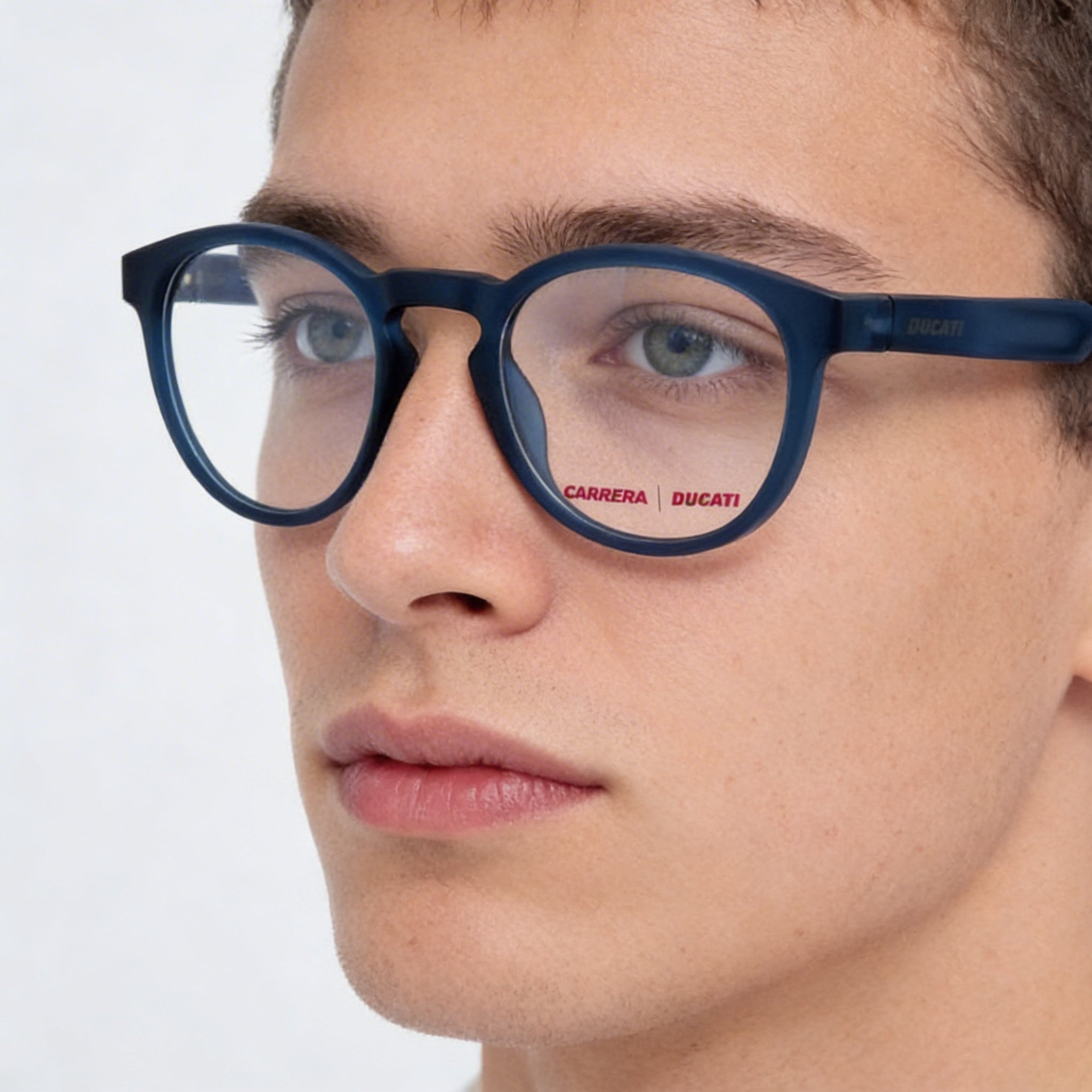 Carrera Ducati CARDUC 019 Male Matte Blue Black Injected Propionate Round Pantos Eyewear Frame 50mm, Photo 3