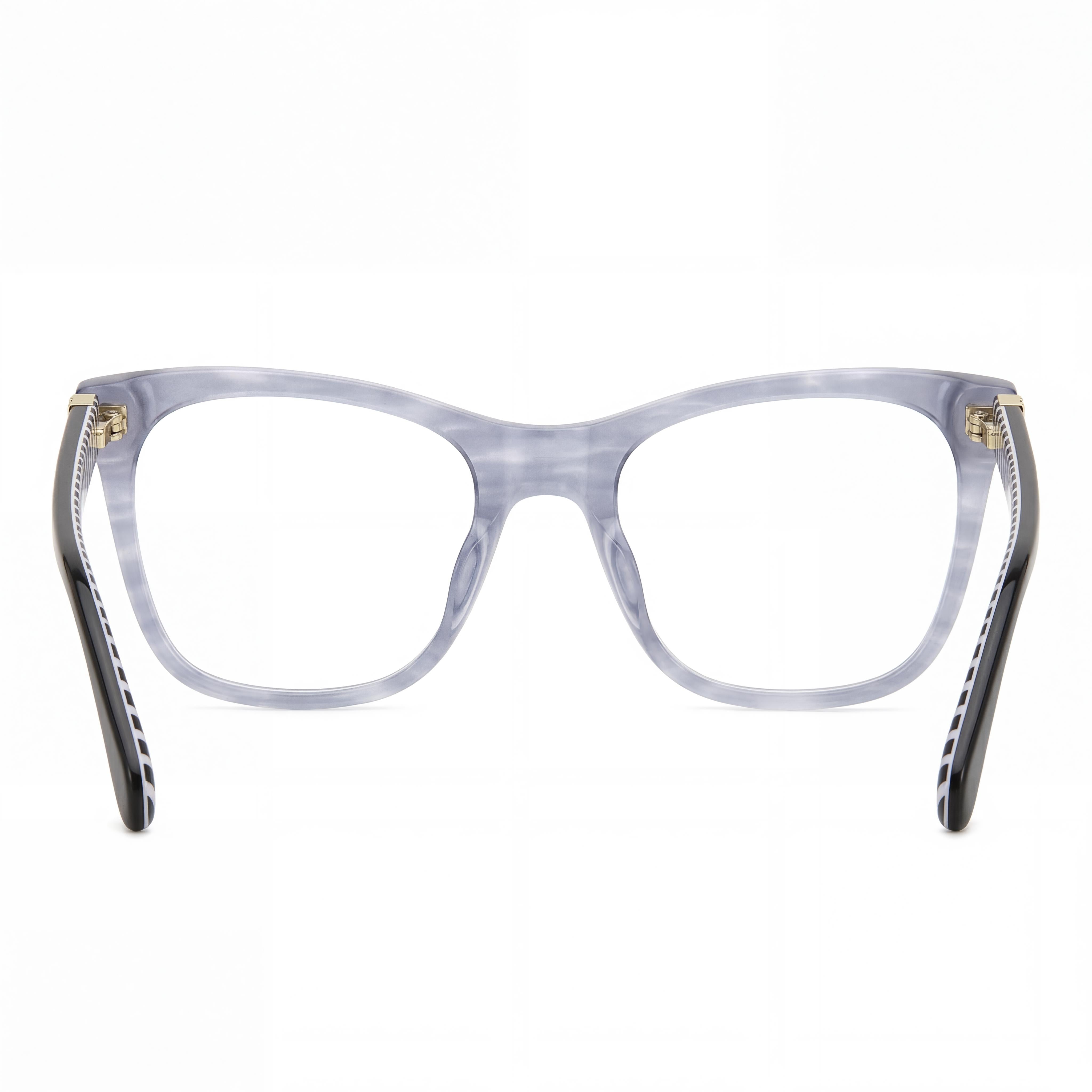 kate spade new york Gafas rectangulares clásicas para mujer, montura de plástico gris cuerno, tamaño 49-18-140, Photo 4