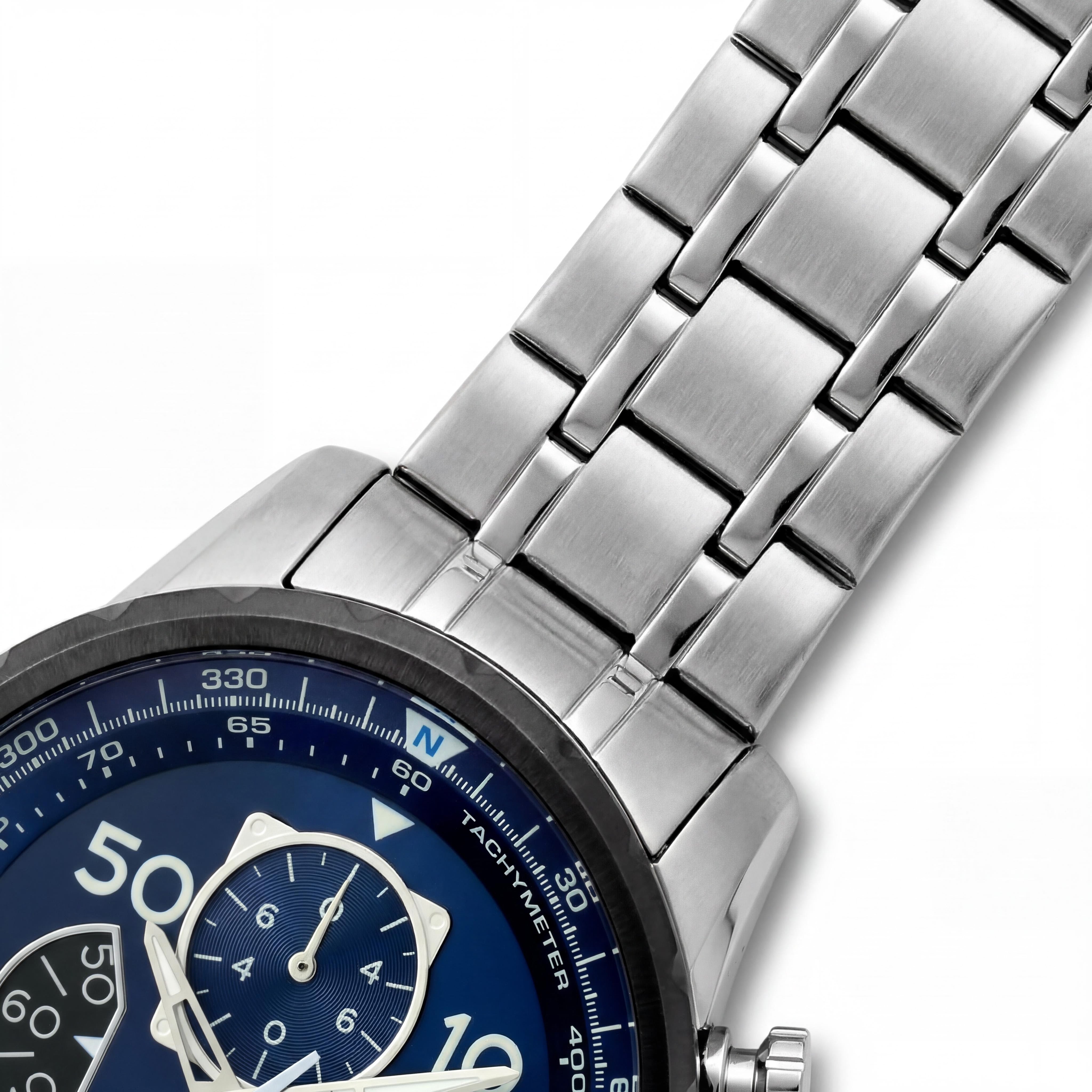 Invicta Men's Aviator 22970 Quartz Chronograph Stainless Steel Blue Dial 48mm Water Resistant Watch, Photo 3
