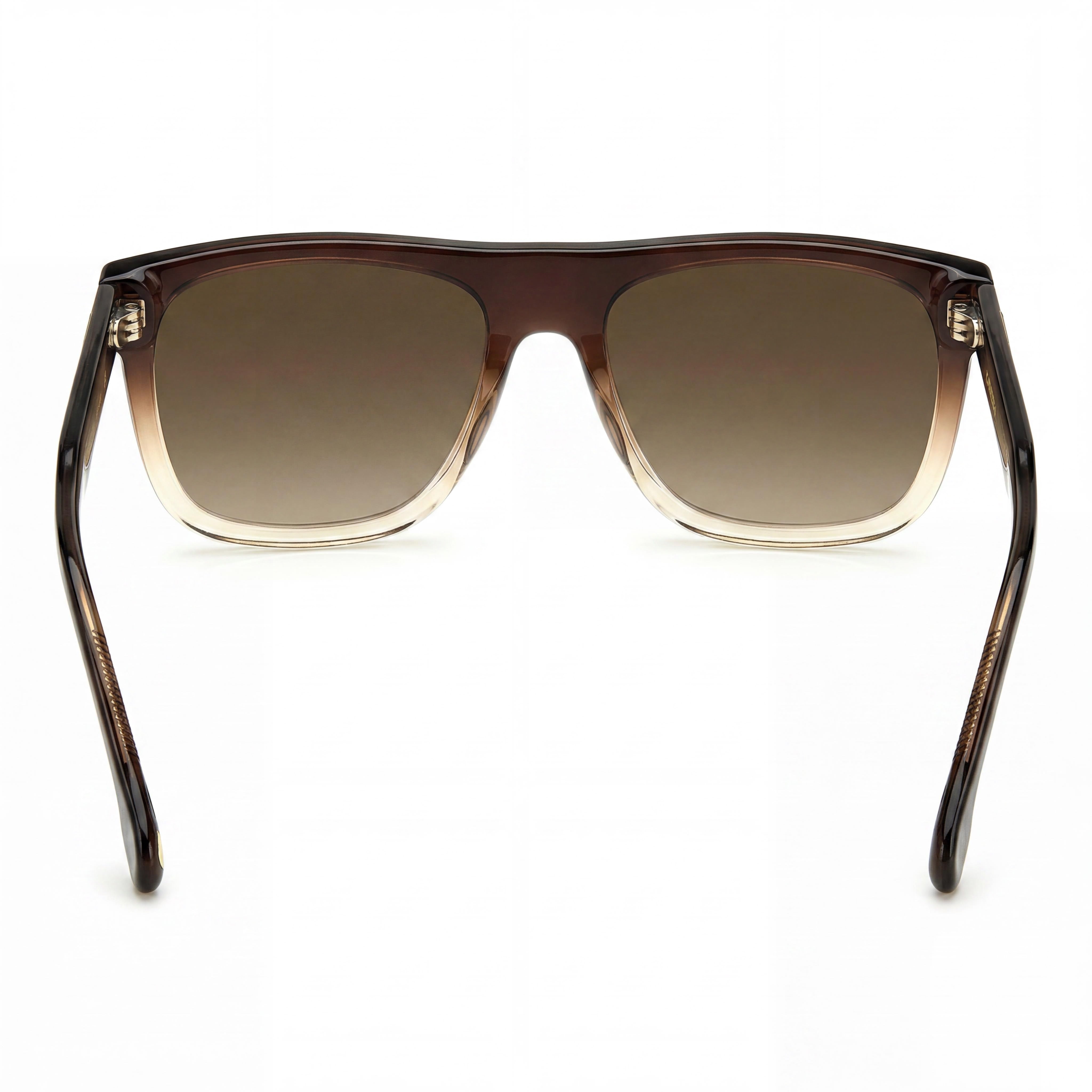 Carrera CARRERA 267/S Men's Transparent Faded Brown Acetate Sunglasses with Gradient Dark Brown Lenses, Good UV Protection, 56mm, Photo 3