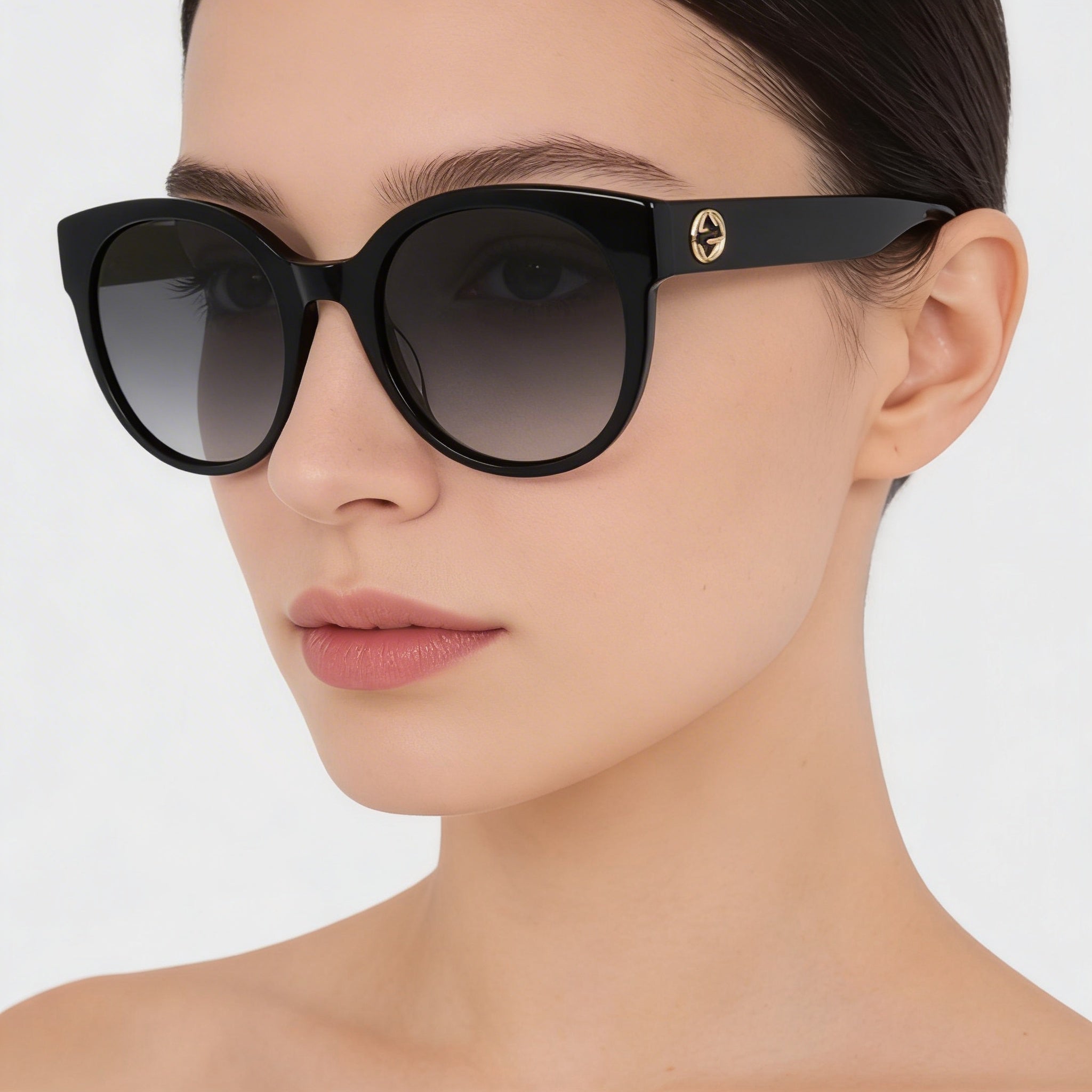 Gucci Casual Women's Black/Grey Acetate Lightweight Sunglasses 54mm, Photo 4