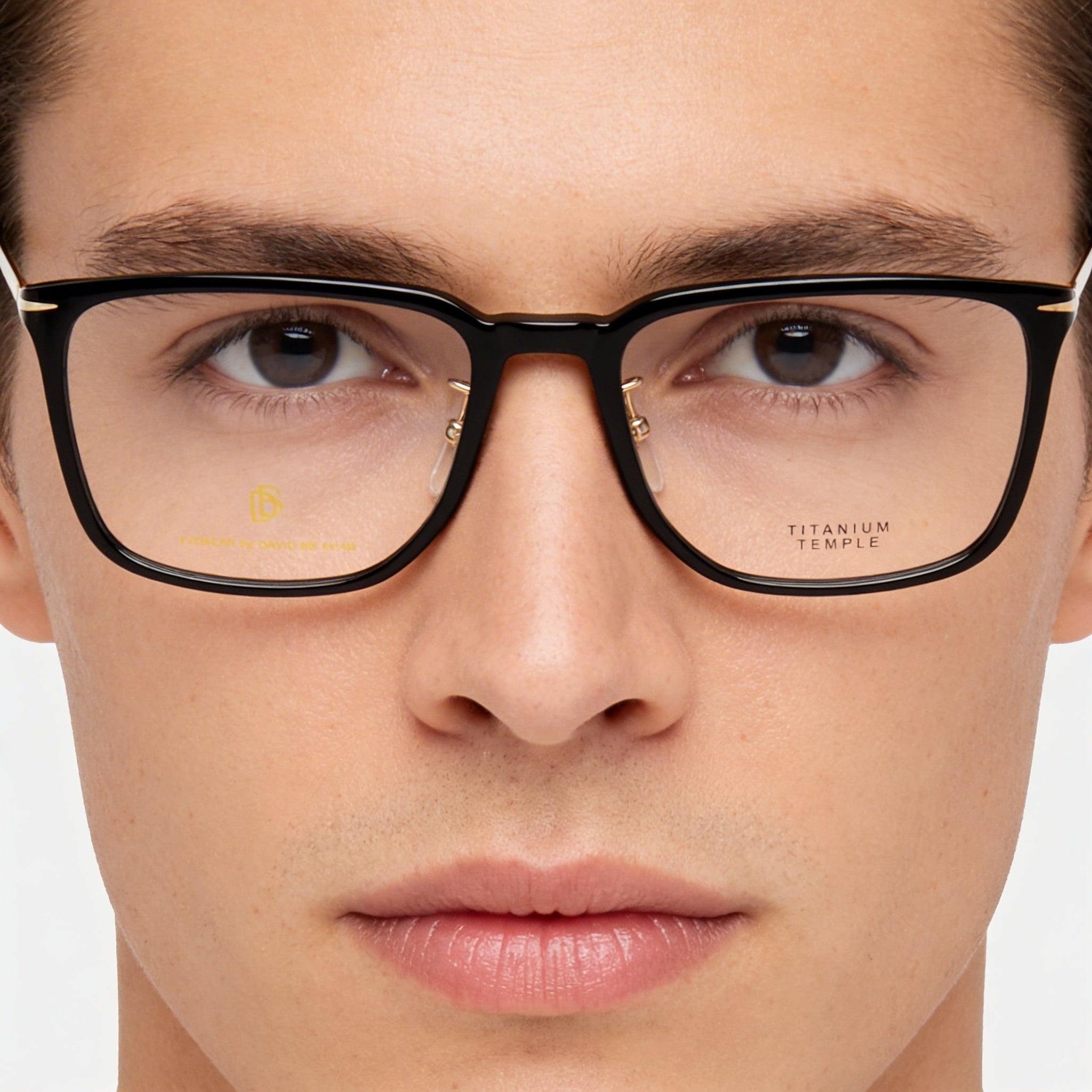 David Beckham Db 1110/G Unisex Black Gold Magnesium Frame Polycarbonate Lens Non-polarised Eyeglasses 55mm, Photo 4
