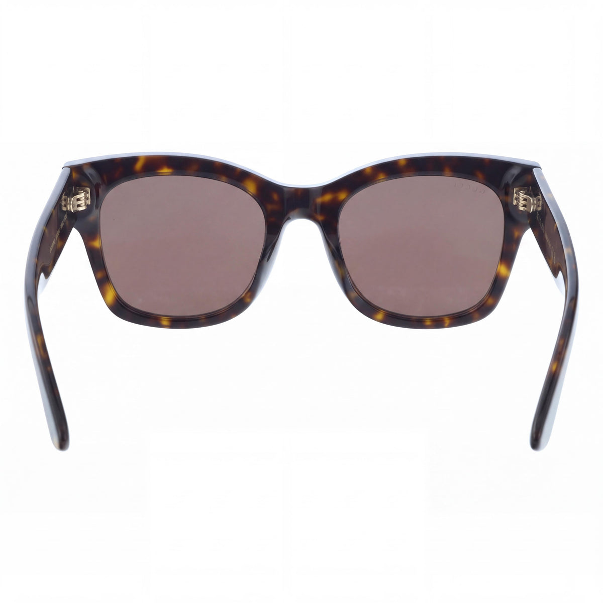 Gucci Women's Classic Square Acetate Havana Tortoiseshell Frame with Non-Polarized Polycarbonate Lenses Sunglasses 53mm, Photo 3