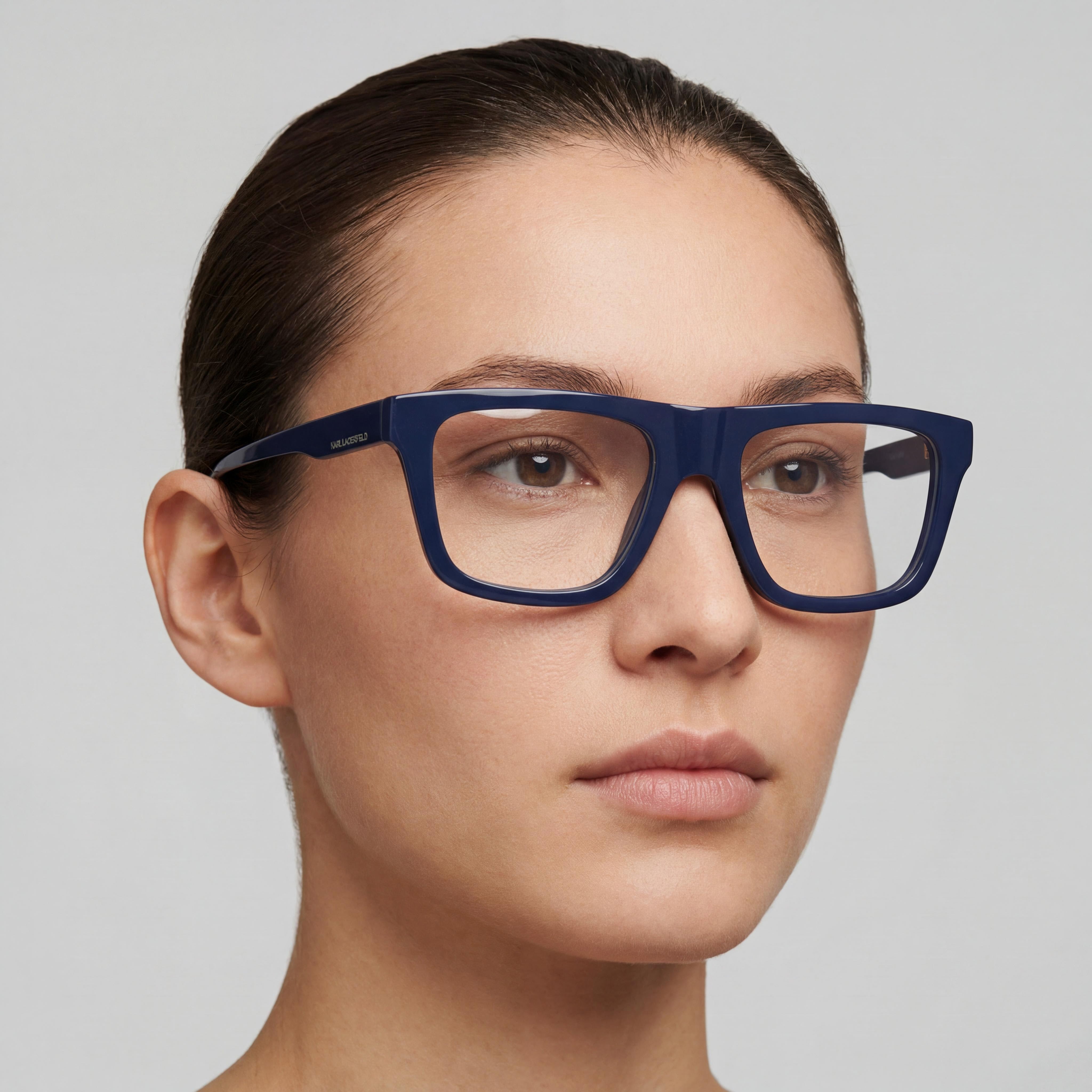 KARL LAGERFELD Classic Luxury KL6176 Acetate Ophthalmic Glasses Dark Blue for Men Women 53-18-145, Photo 4
