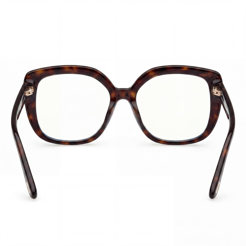 Gafas de sol Tom Ford Classic unisex color Havana oscuro, lentes negras, filtro azul de plástico, 53 mm