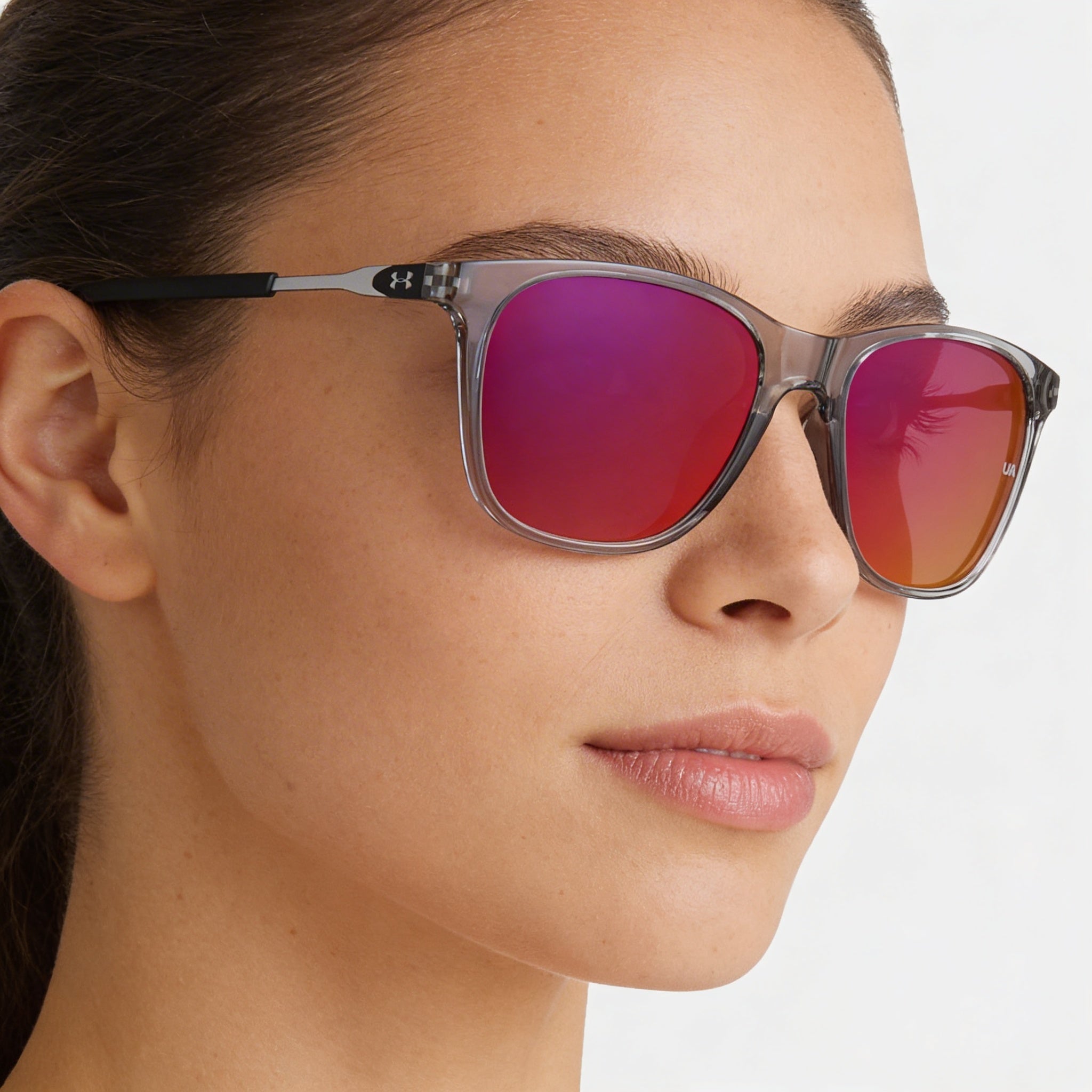 Under Armour Classic Women's Polyamide Crystal Grey/Gray Infrared Non-Polarized UV Protection Sunglasses 54mm, Photo 4
